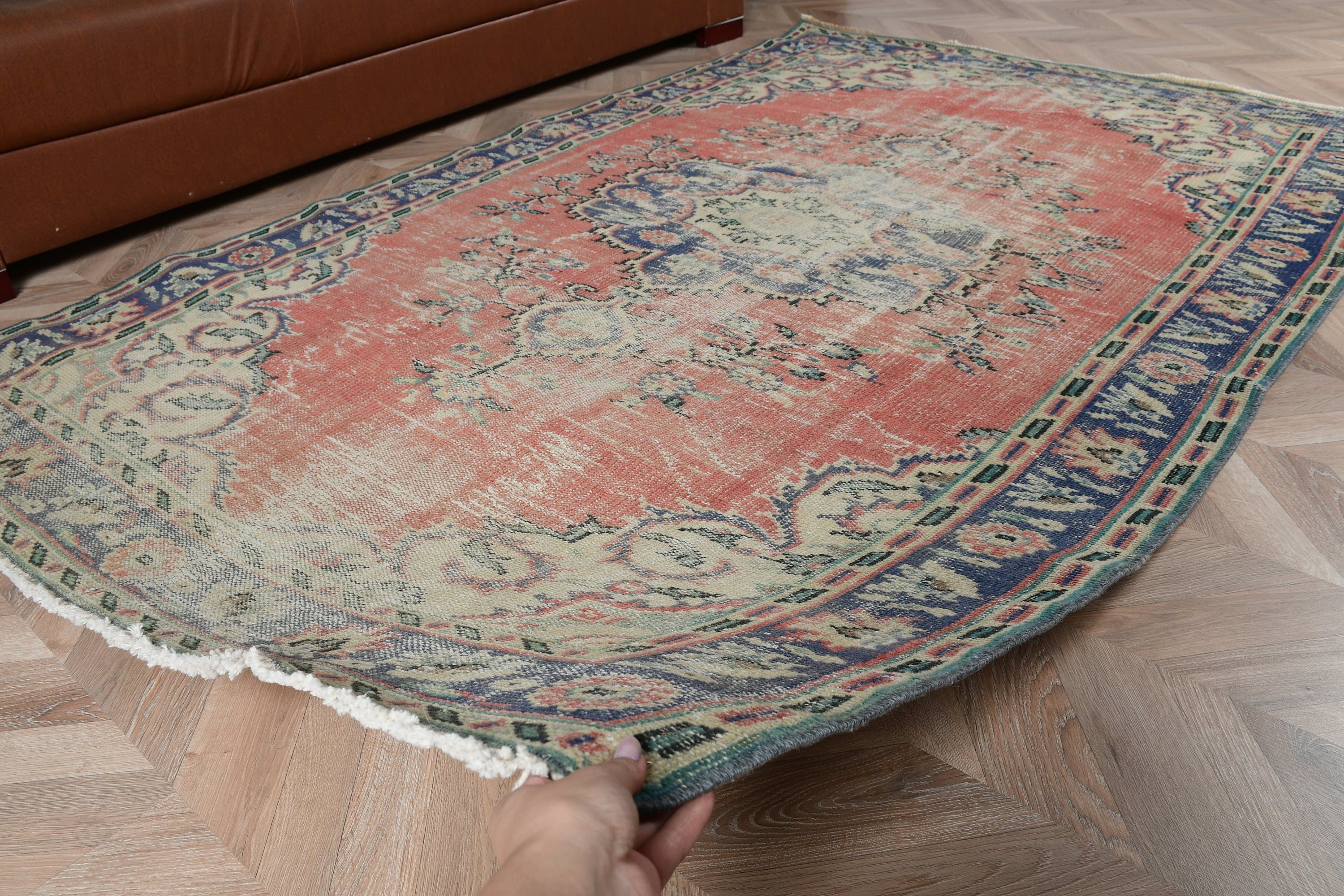 Türk Halısı, Çocuk Halısı, Pembe Anadolu Halısı, Yatak Odası Halısı, Vintage Halı, Mutfak Halıları, 4,7x7,4 ft Alan Halısı, Mutfak Halısı, Fas Halısı