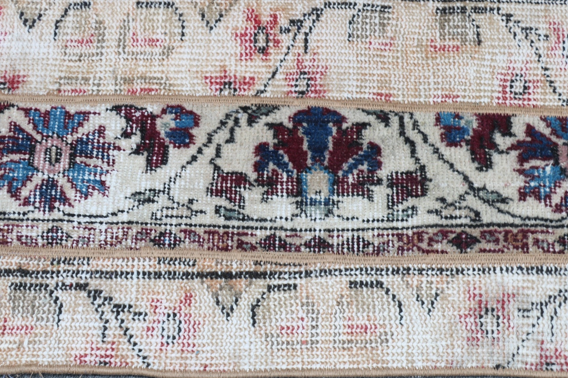 Yer Halısı, 1.4x2.6 ft Küçük Halılar, Anadolu Halısı, Banyo Halısı, Vintage Halılar, Türk Halısı, Bej Ev Dekor Halıları, El Yapımı Halı, Çocuk Halıları