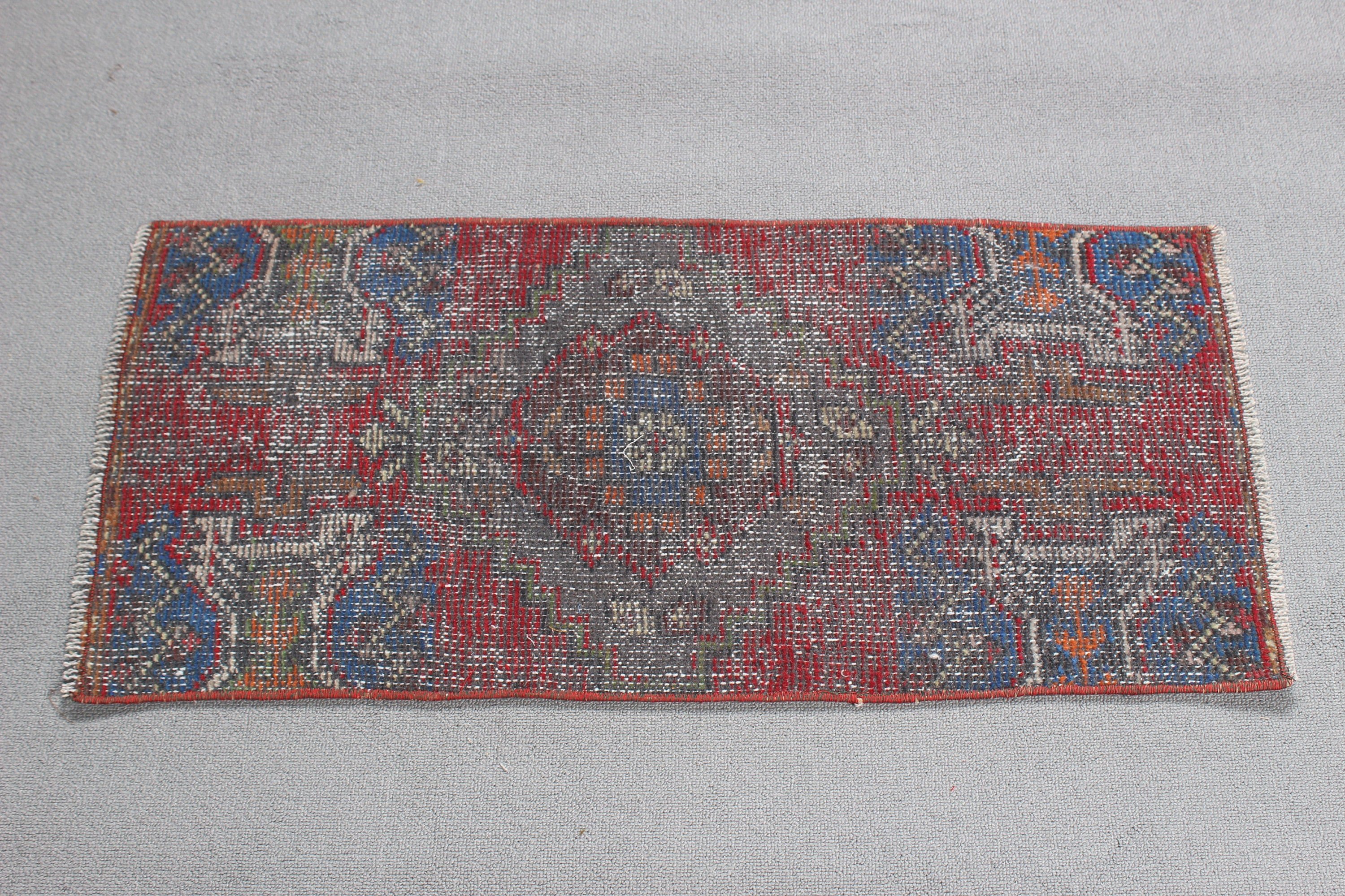 Vintage Rug, Rugs for Entry, Car Mat Rugs, Red Anatolian Rug, Turkish Rugs, Luxury Rugs, Wall Hanging Rug, Boho Rugs, 1.3x3 ft Small Rug