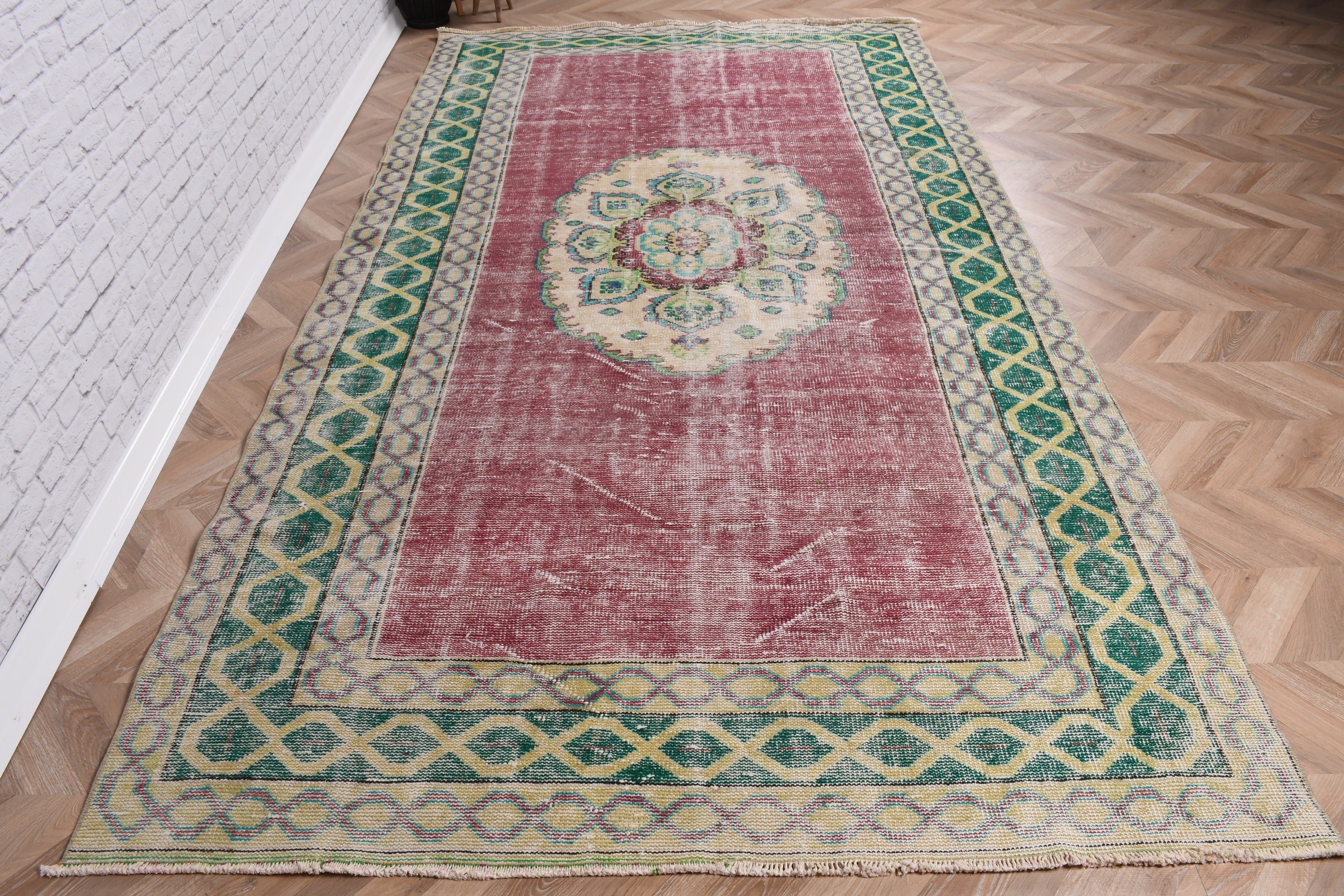 Mor Boho Halı, Salon Halıları, 5.5x10.3 ft Büyük Halılar, Büyük Boho Halıları, Yatak Odası Halısı, Yün Halı, Türk Halısı, Modern Halılar, Vintage Halı