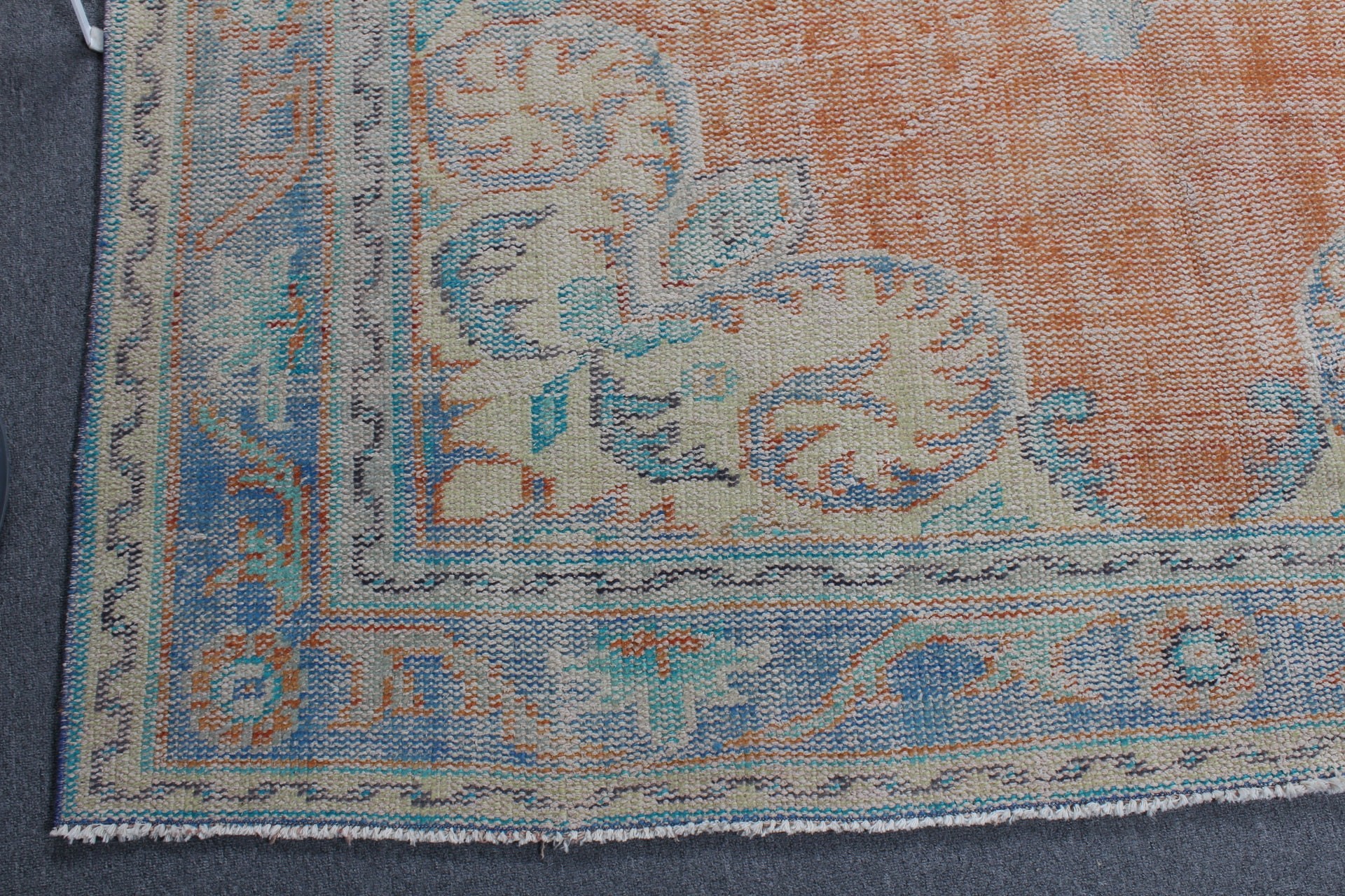 Yatak Odası Halısı, 6.7x9.7 ft Büyük Halı, Türkiye Halısı, Türk Halısı, Oushak Halısı, Vintage Halı, Turuncu Oryantal Halılar, Salon Halısı, Oturma Odası Halıları