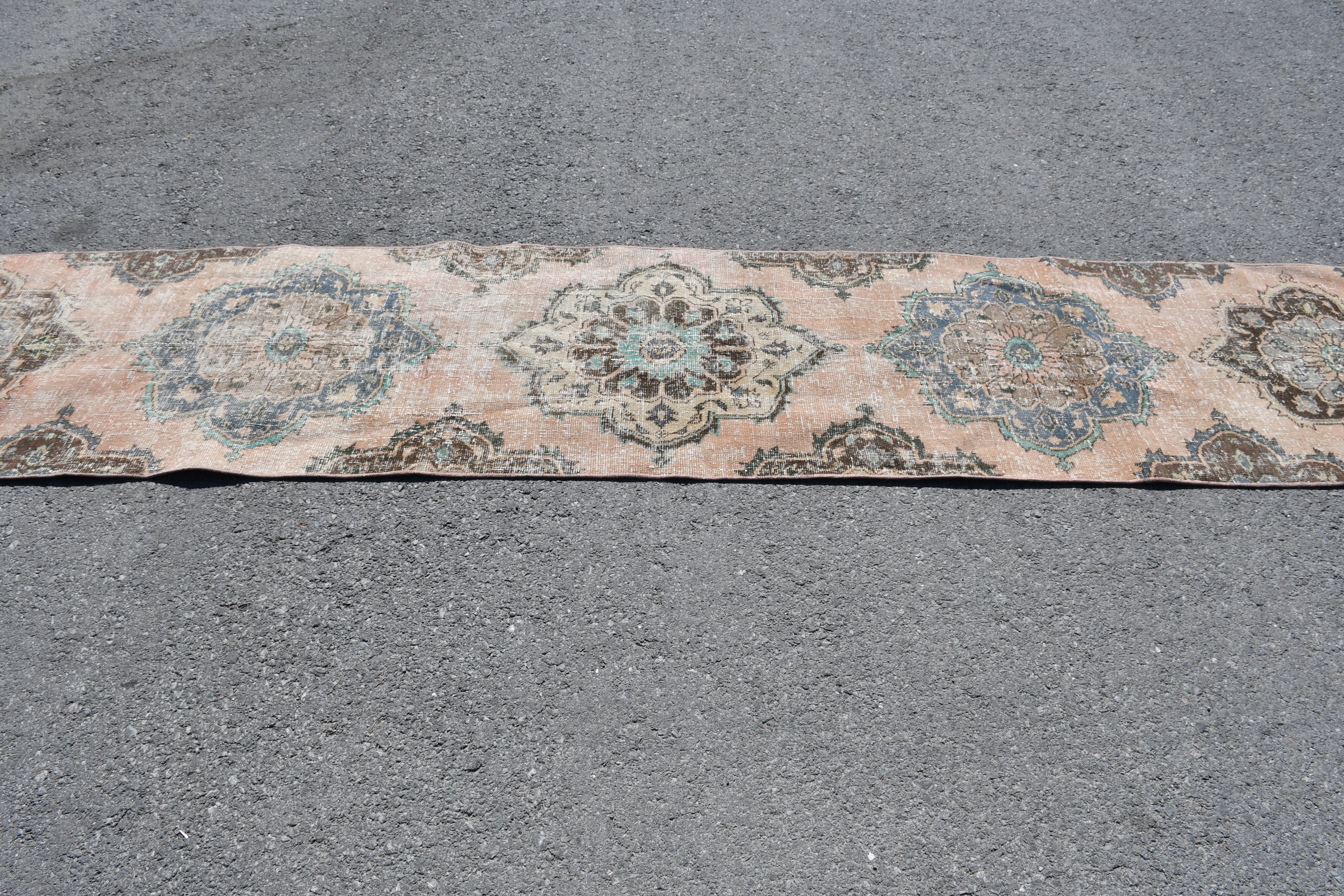 Pink Kitchen Rug, Hallway Rug, Muted Rug, Antique Rugs, Rugs for Runner, Floor Rugs, Turkish Rugs, 2.5x12.2 ft Runner Rugs, Vintage Rug