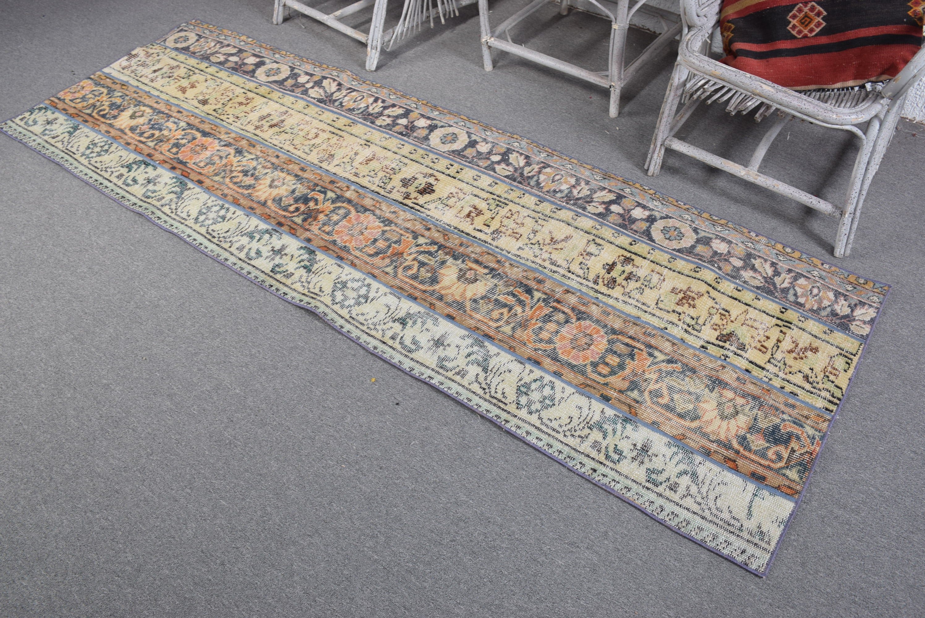 Koridor Halısı, Yeşil Mutfak Halısı, Vintage Halılar, Koridor Halıları, 2.8x8.1 ft Runner Halısı, Ev Dekor Halısı, Yatak Odası Halısı, Türk Halısı, Retro Halı