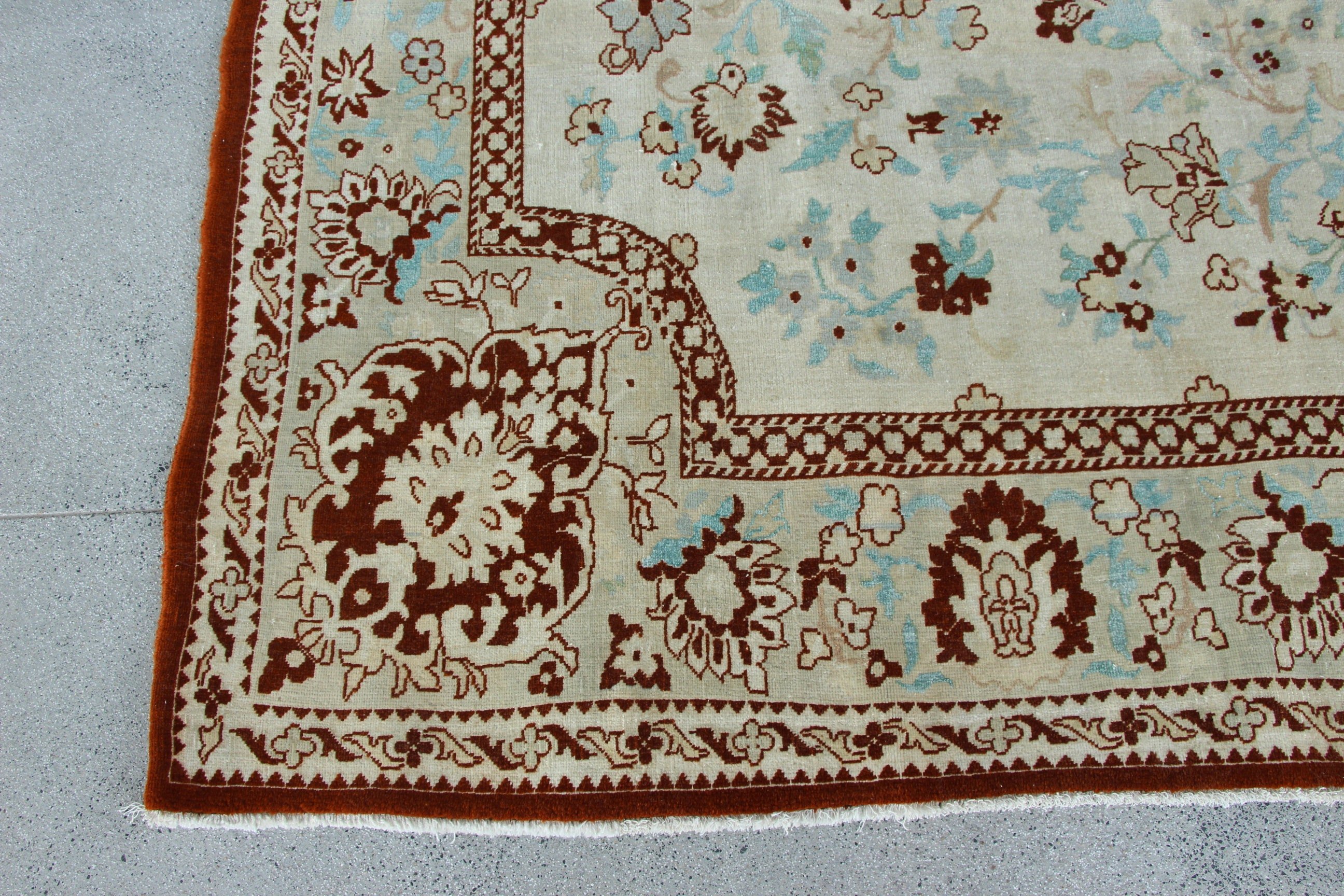 Bej Mutfak Halıları, Vintage Halılar, Oturma Odası Halısı, Salon Halısı, 9.4x14.8 ft Büyük Boy Halı, Türk Halısı, Geometrik Halılar, Fas Halısı