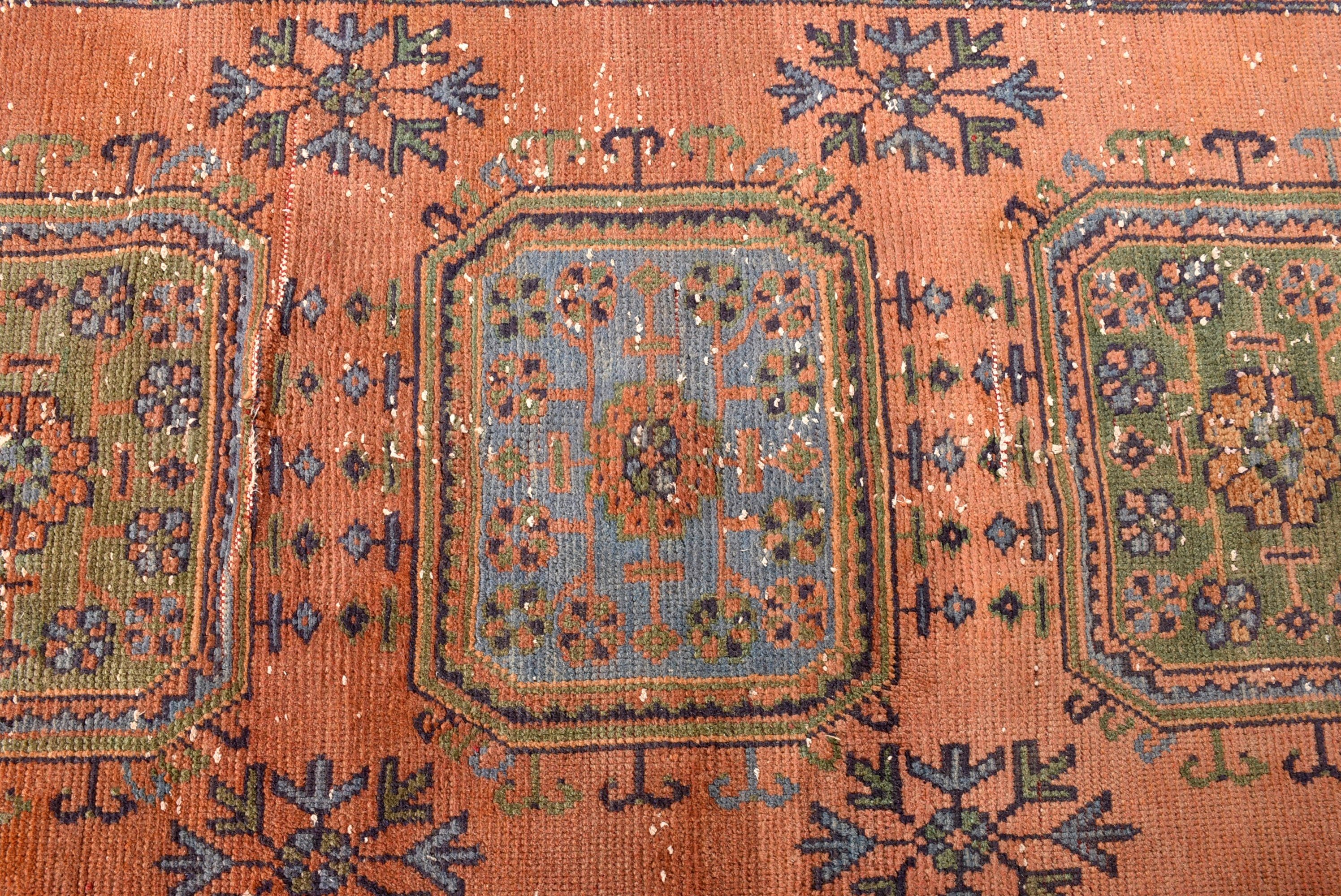 Oturma Odası Halıları, Vintage Halı, Büyük Boho Halısı, Ev Dekor Halıları, 4.3x10.7 ft Büyük Halı, Anadolu Halısı, Türk Halısı, Pembe Ev Dekor Halıları