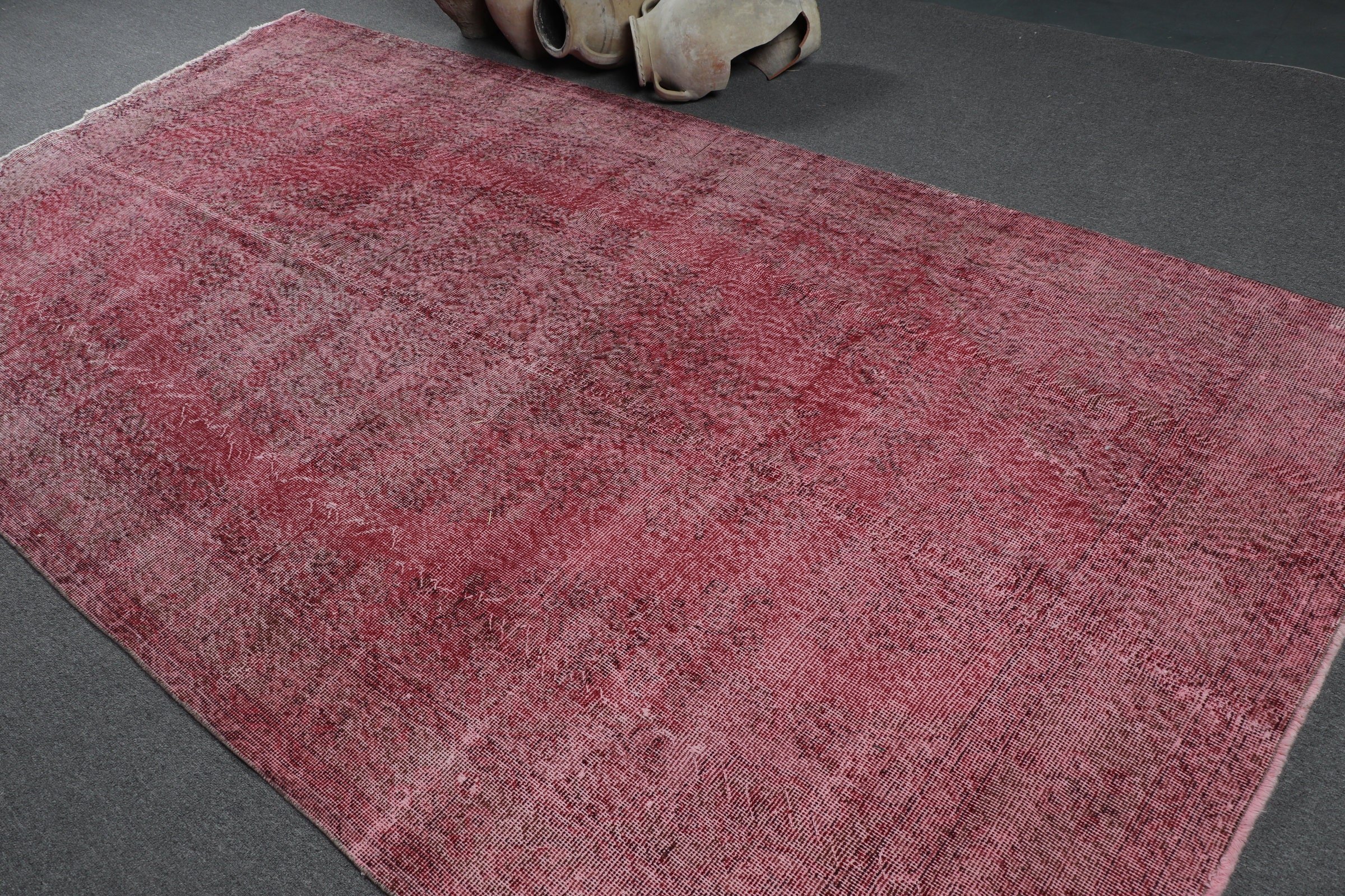 Vintage Rug, Pink Floor Rugs, Turkish Rug, Living Room Rug, Wool Rugs, 5.7x10.9 ft Large Rug, Cool Rug, Rugs for Living Room, Bedroom Rug