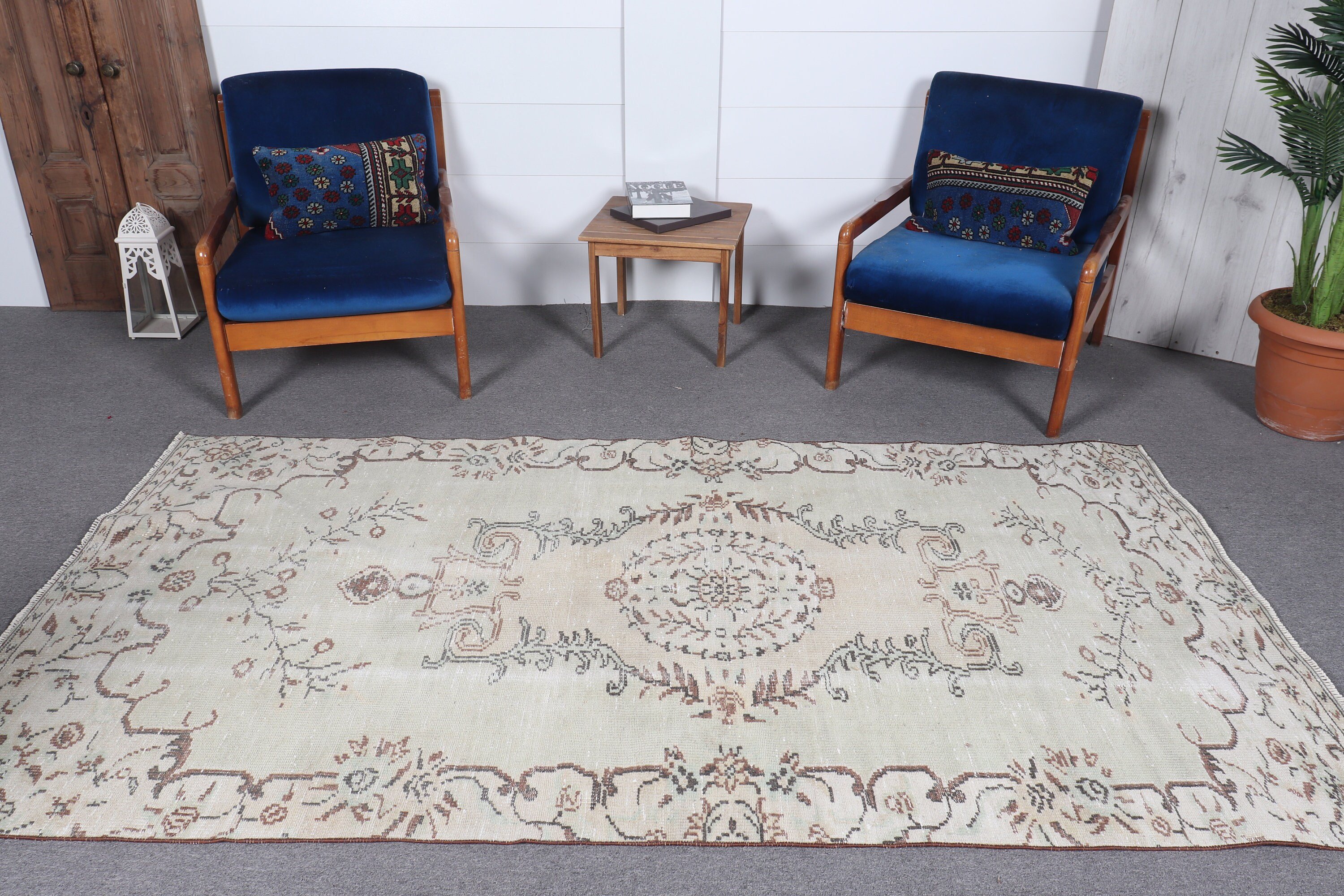 Living Room Rug, Vintage Rug, Turkish Rug, Kitchen Rug, Dining Room Rugs, 4.5x8.4 ft Area Rugs, Green Cool Rugs, Anatolian Rug, Old Rug