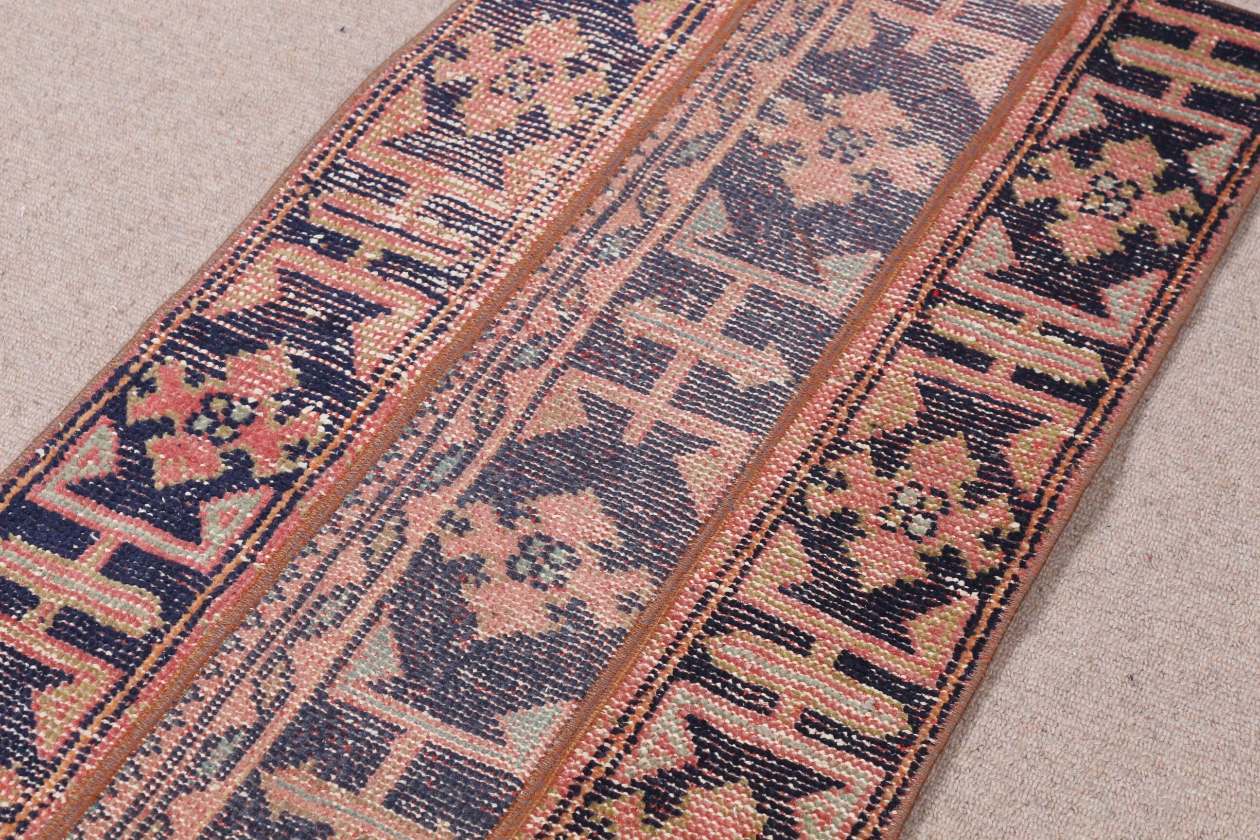 Kapı Paspasları için Halılar, Vintage Halılar, Mavi Yer Halıları, Giriş Halısı, Türk Halısı, Araba Paspas Halısı, Oryantal Halı, 1,7x3,2 ft Küçük Halı, Havalı Halılar