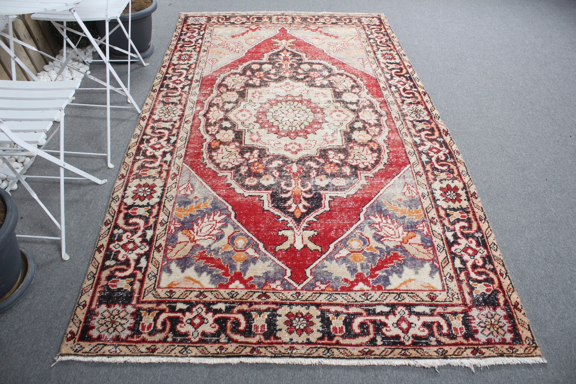 Floor Rug, Bedroom Rug, Antique Rug, Salon Rug, 4.9x8.8 ft Large Rugs, Turkish Rugs, Red Antique Rugs, Old Rug, Vintage Rugs, Anatolian Rug