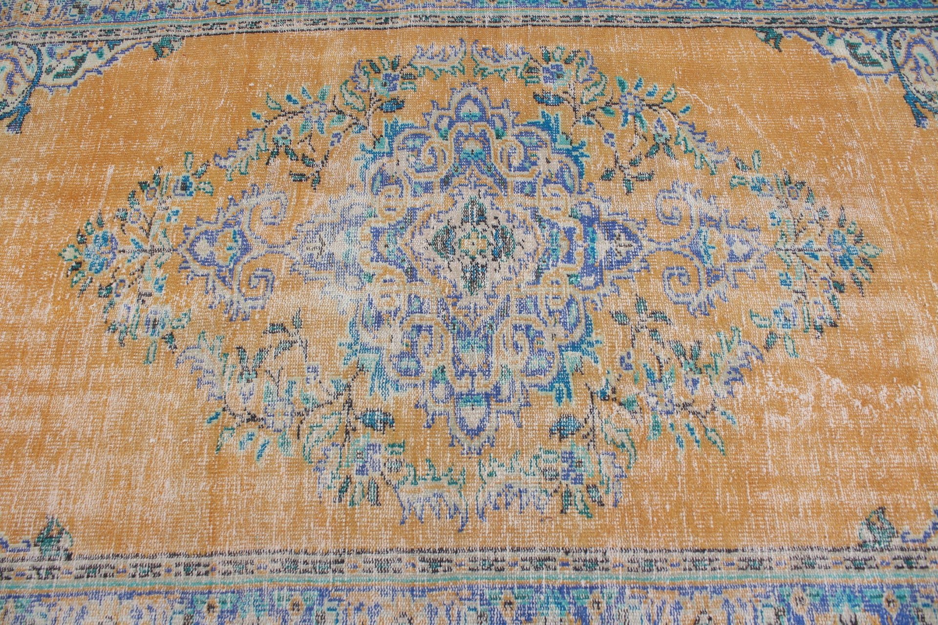 5.5x9 ft Büyük Halılar, Yemek Odası Halıları, Yatak Odası Halıları, Türk Halısı, Yatak Odası Halısı, Vintage Halılar, Sarı Fas Halısı, Anadolu Halıları