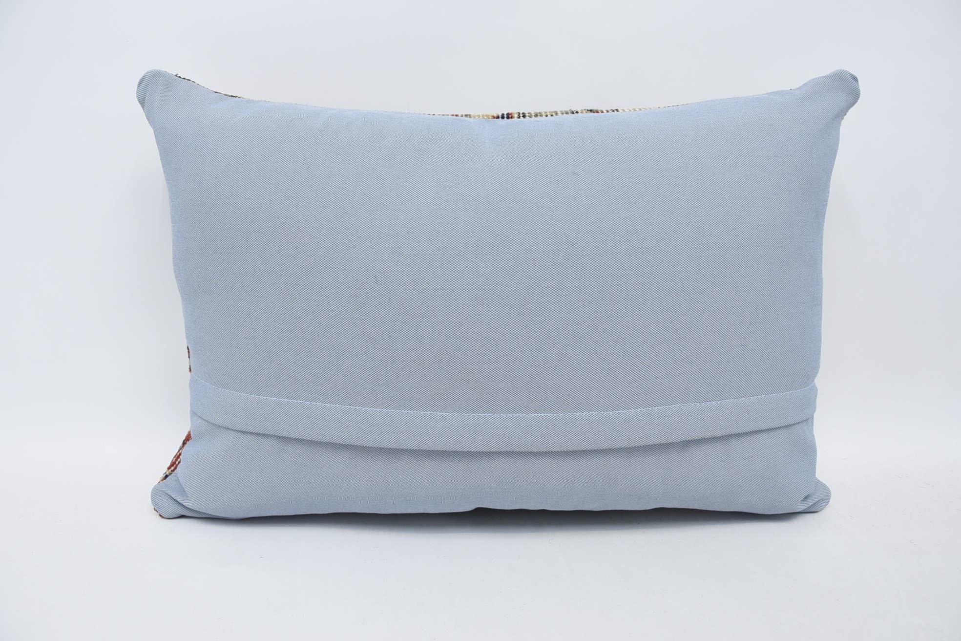 Boho Pillow Sham Cover, 16"x24" Red Cushion Case, Christmas Cushion Cover, Turkish Kilim Pillow, Vintage Kilim Throw Pillow