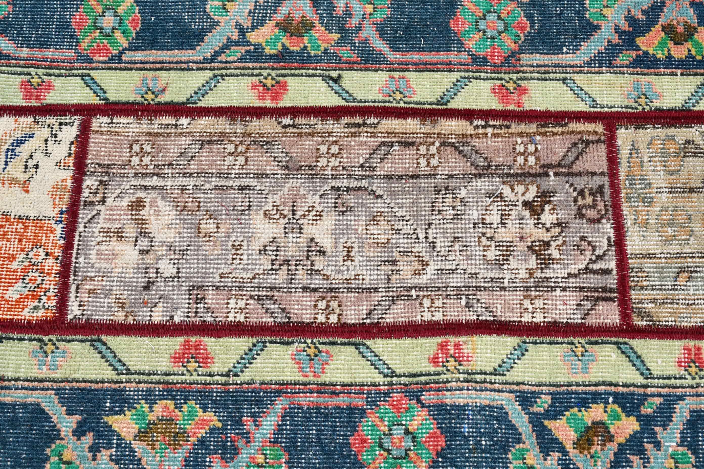 Bedroom Rugs, Turkish Rugs, Retro Rugs, Vintage Rug, Kitchen Rug, Green Anatolian Rug, Anatolian Rug, 2.1x11.5 ft Runner Rug, Corridor Rug