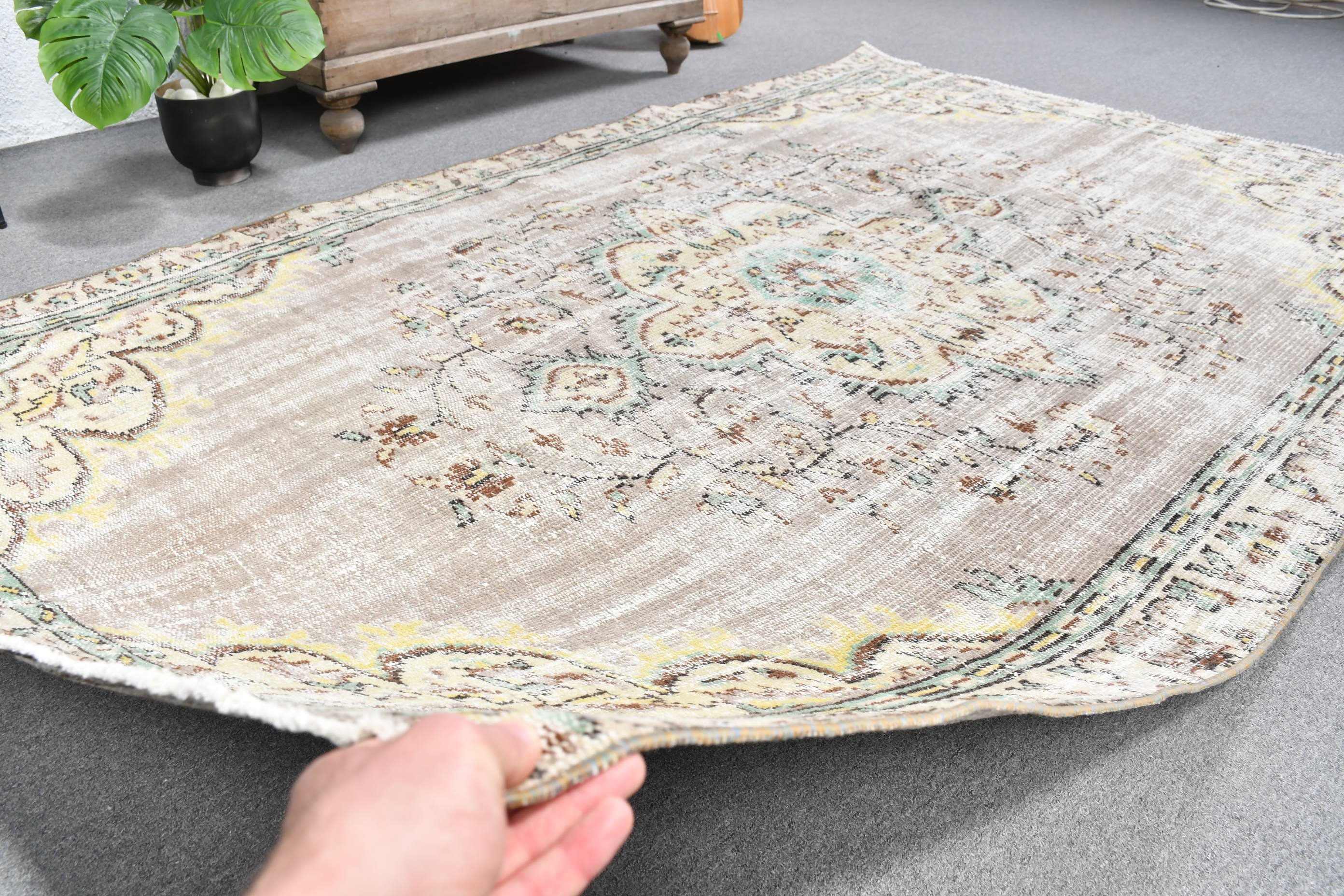 Living Room Rug, Anatolian Rug, Bronze Kitchen Rugs, 5.2x8.4 ft Large Rugs, Boho Rug, Salon Rug, Vintage Rugs, Turkish Rugs