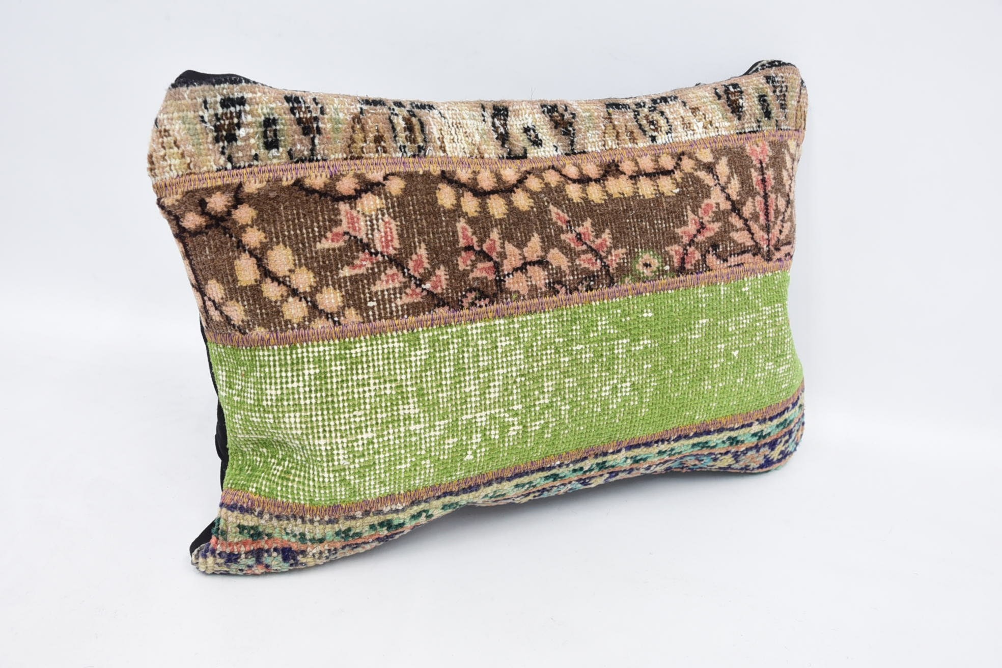 Nautical Throw Pillow Cover, Home Decor Pillow, 16"x24" Brown Pillow Case, Chair Pillow Sham, Vintage Pillow, Handmade Kilim Cushion