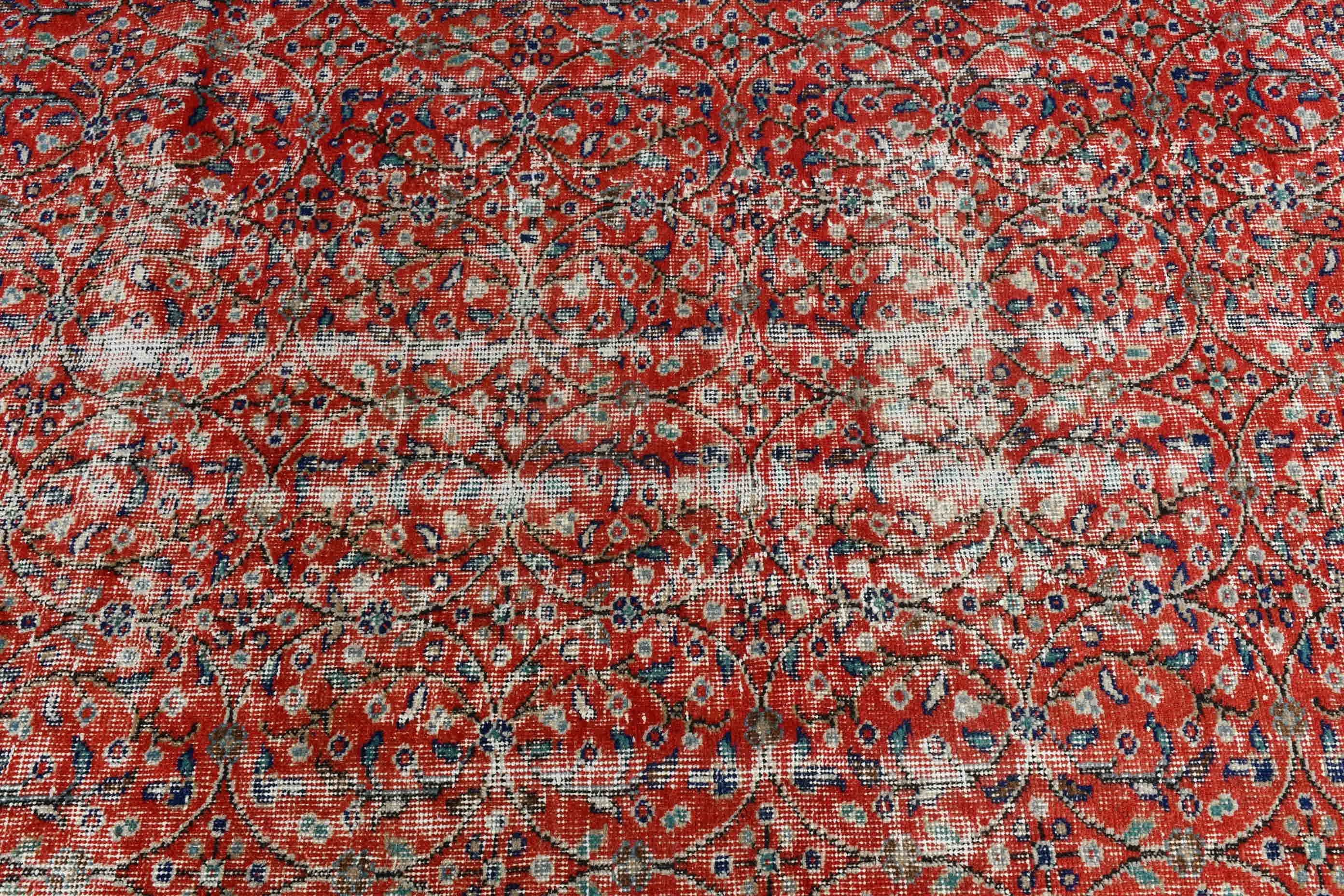 3.9x6.6 ft Area Rugs, Turkish Rugs, Indoor Rugs, Orange Cool Rug, Vintage Rugs, Oriental Rug, Nursery Rug, Floor Rugs, Rugs for Indoor