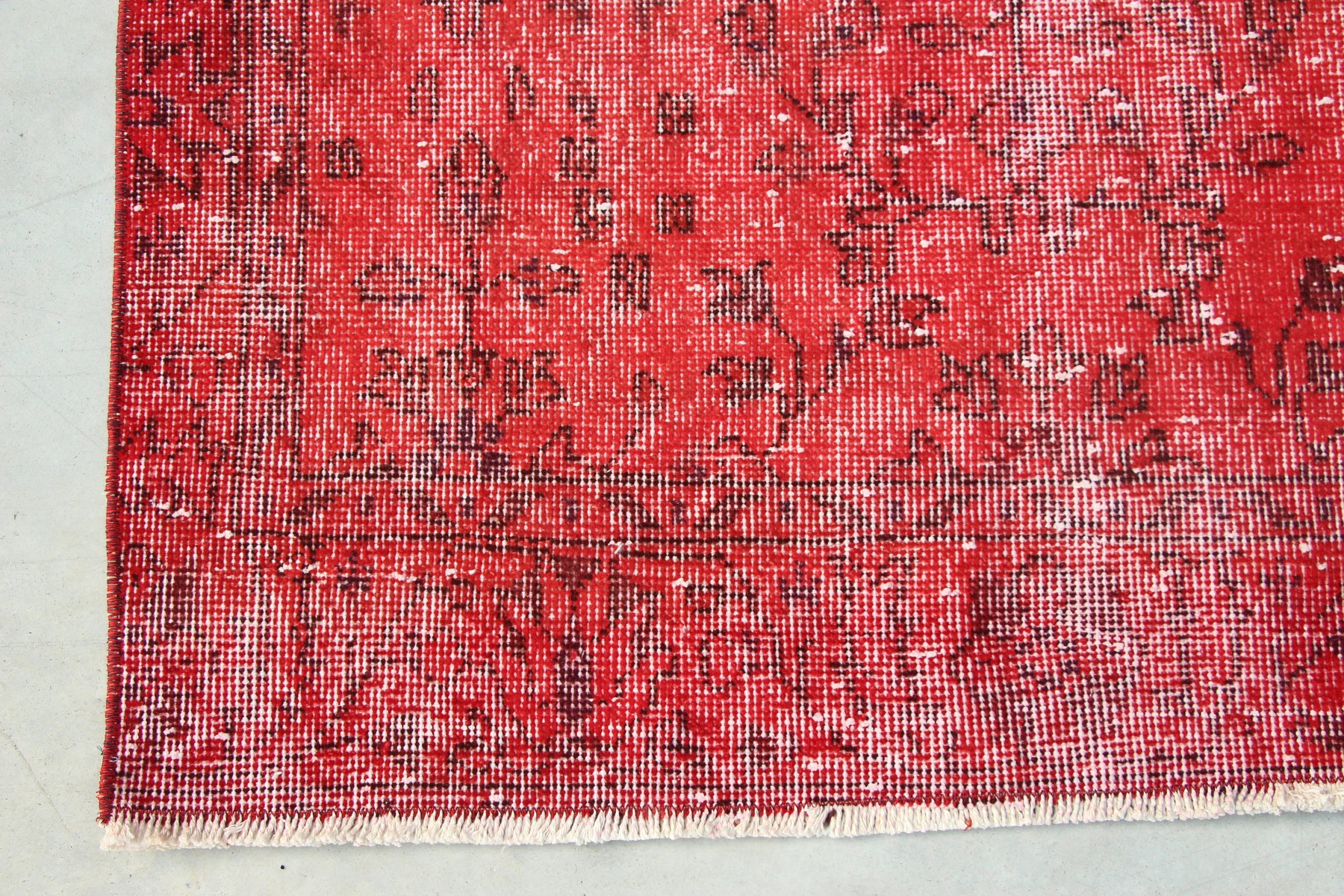 3.3x6.7 ft Accent Rug, Anatolian Rug, Red Moroccan Rug, Vintage Rug, Rugs for Entry, Moroccan Rugs, Turkish Rug, Kitchen Rugs, Entry Rug