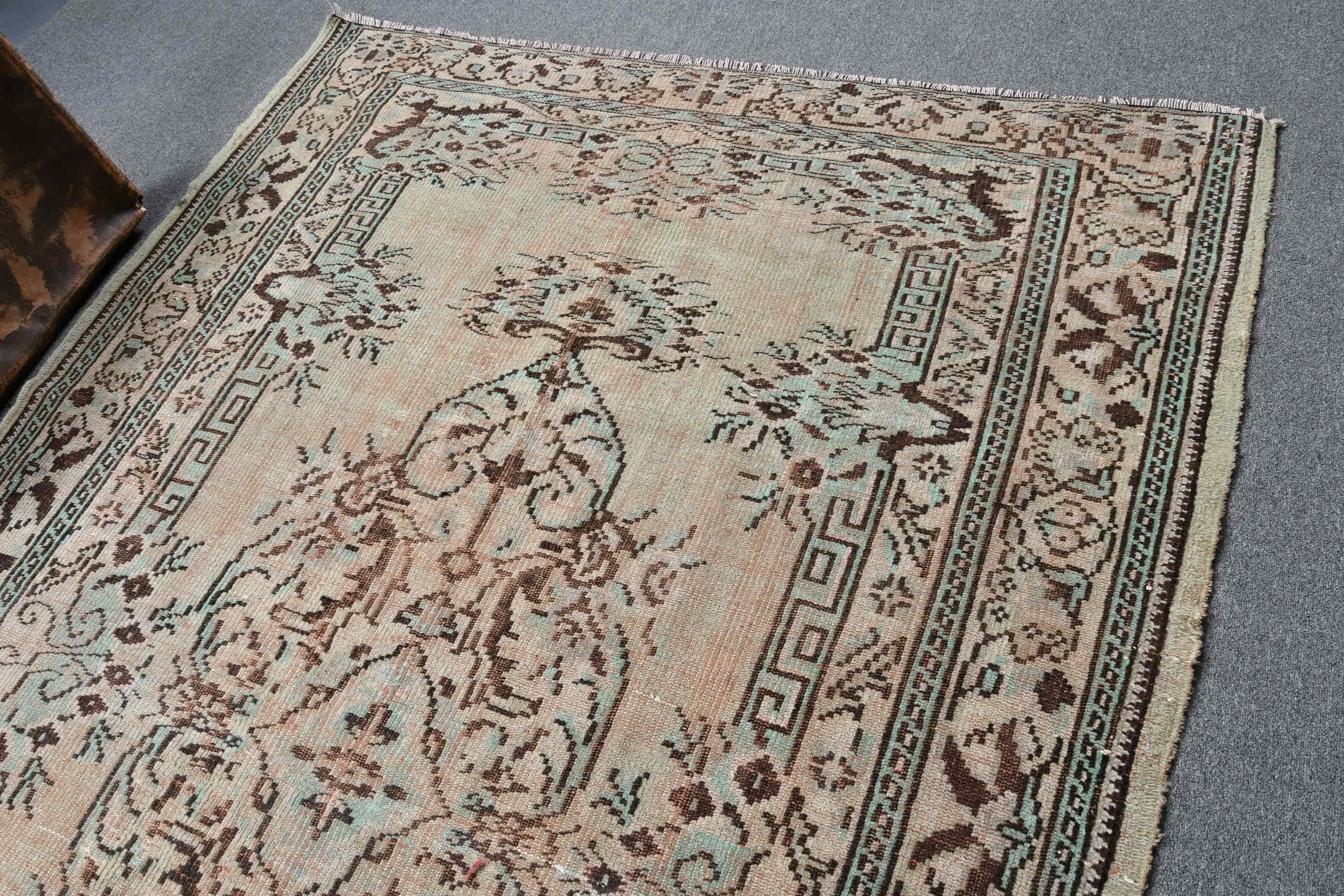 Green Floor Rugs, Living Room Rugs, Turkish Rug, Cute Rugs, Moroccan Rugs, Vintage Rug, Oriental Rug, 6x9.2 ft Large Rug, Dining Room Rugs