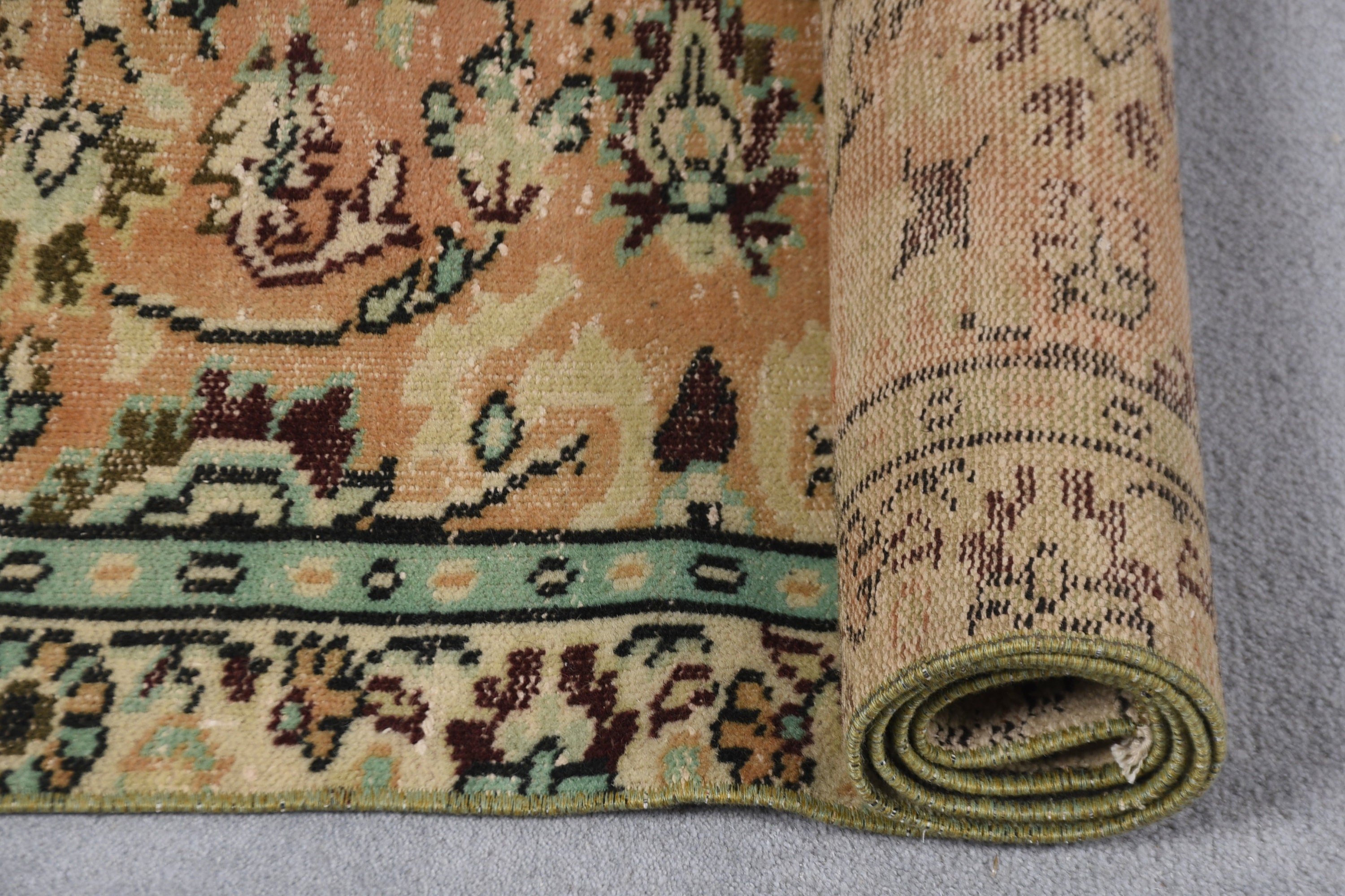 Vintage Rug, Turkish Rugs, Salon Rug, Living Room Rugs, 5.7x9.2 ft Large Rugs, Cool Rug, Boho Rug, Orange Home Decor Rug