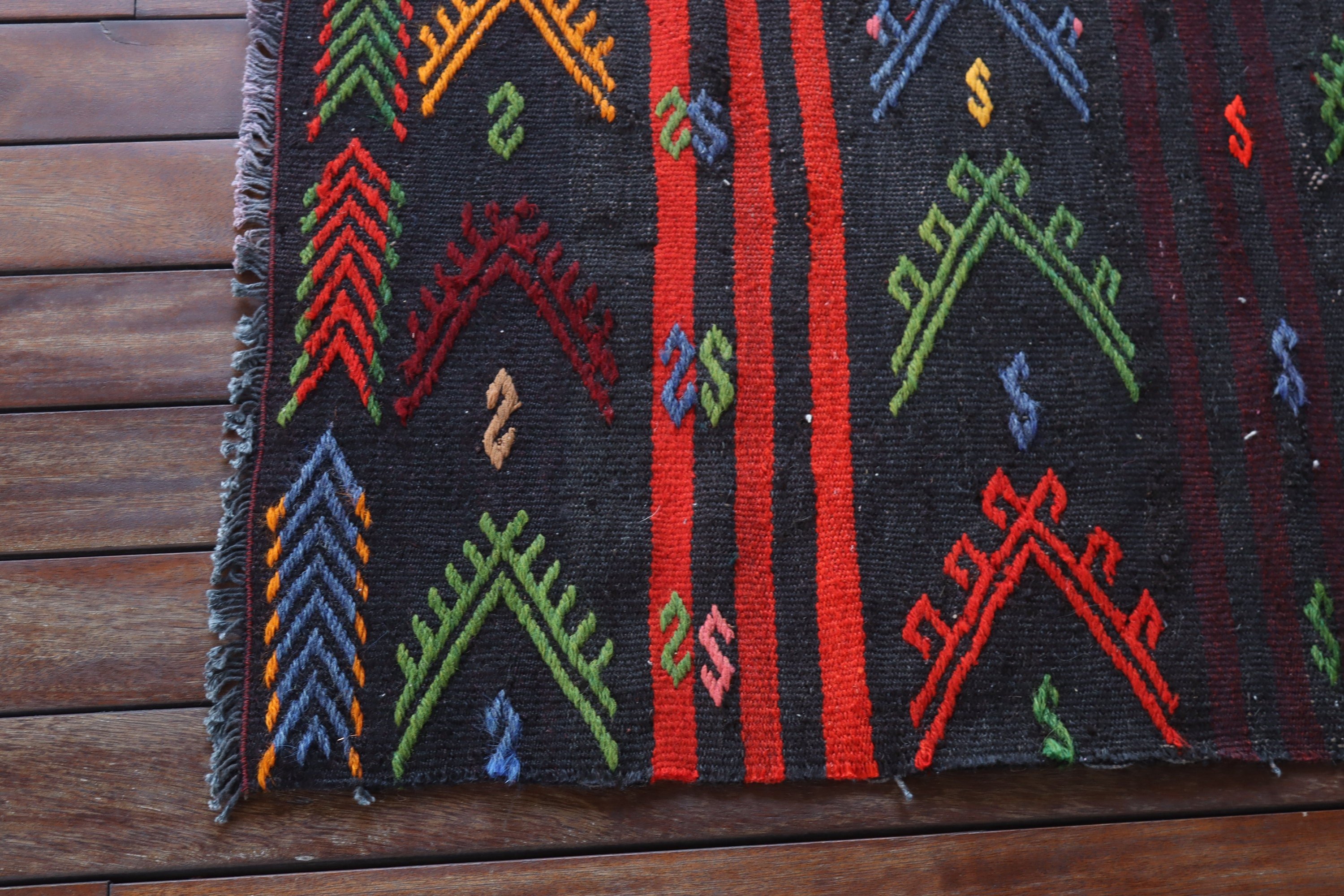 Kırmızı Yün Halı, Kilim, Türk Halıları, Aztek Halıları, Lüks Halı, 2x5,3 ft Yolluk Halıları, Koridor Halıları, Uzun Yolluk Halısı, Vintage Halı