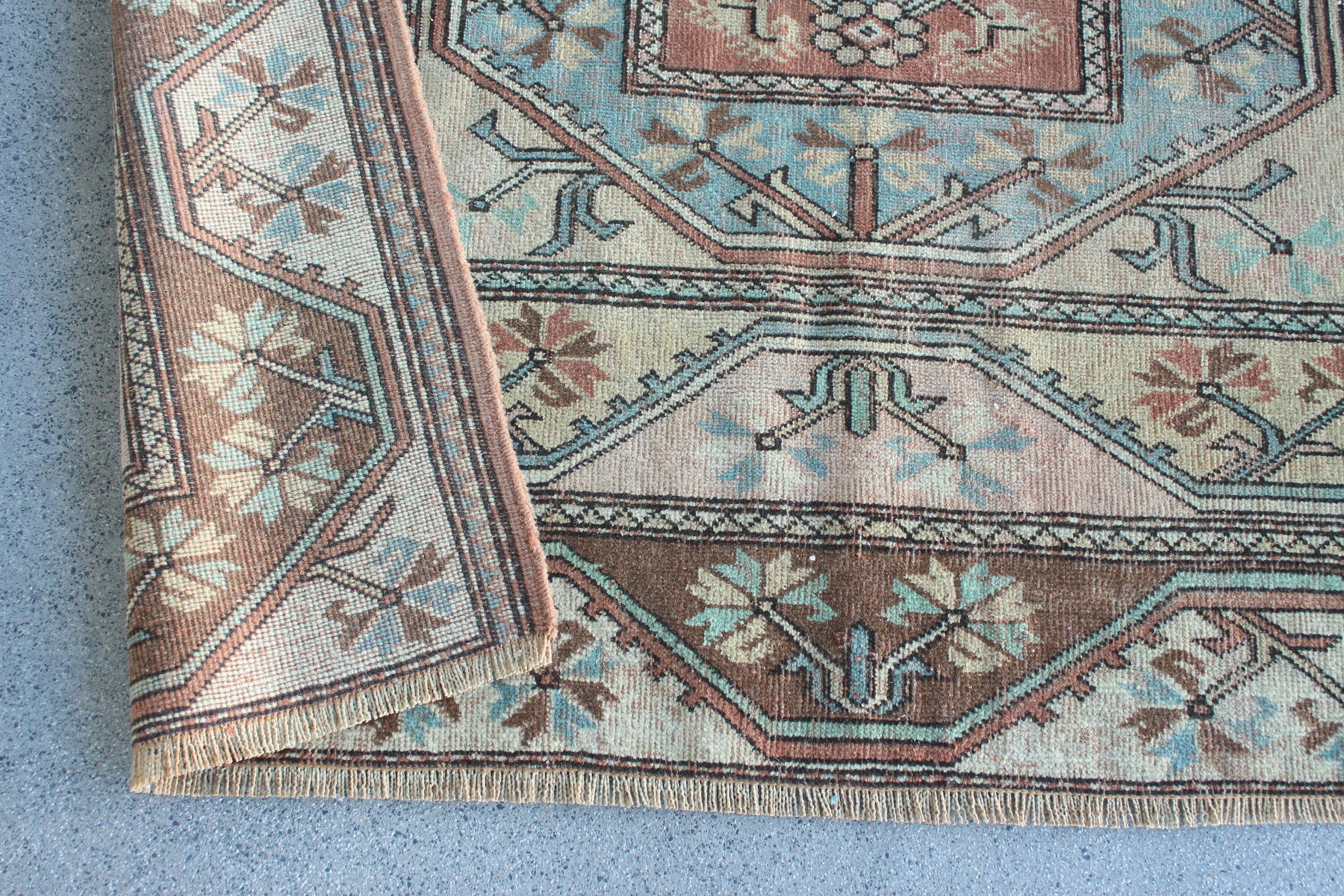 Brown Floor Rug, 5.3x7.8 ft Large Rugs, Oriental Rug, Turkish Rug, Aesthetic Rugs, Vintage Rugs, Living Room Rug, Salon Rug