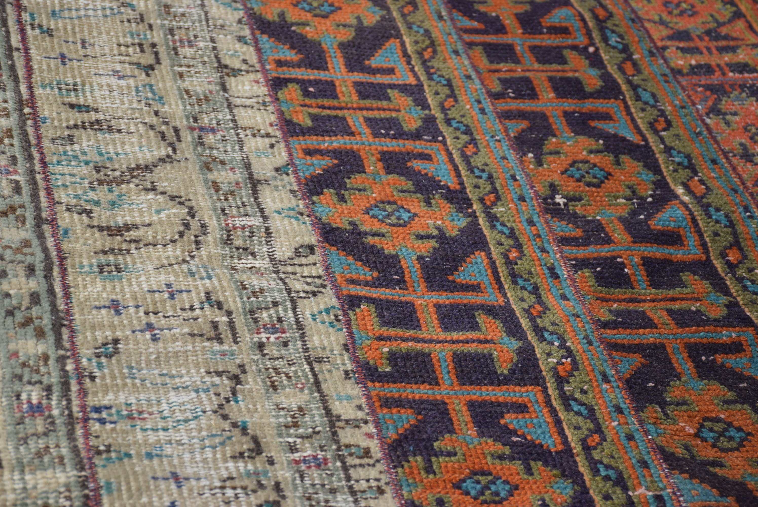 Türk Halısı, Turuncu Havalı Halılar, 4,3x4,3 ft Accent Halı, Yatak Odası Halıları, Vintage Halı, Mutfak Halıları, Anadolu Halısı, Giriş Halısı, Oushak Halısı