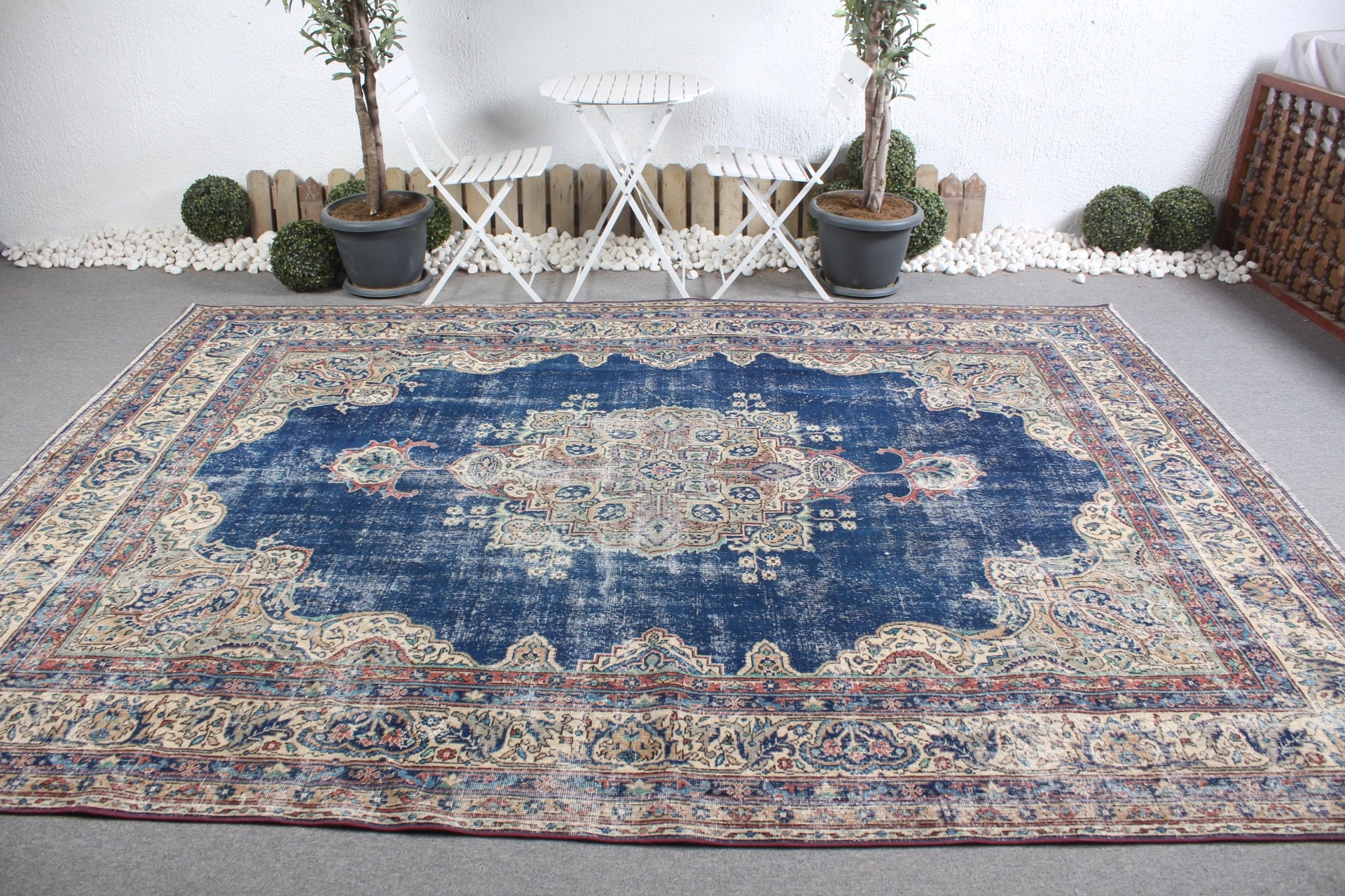 Turkish Rug, Cool Rug, Vintage Rug, Moroccan Rug, Dorm Rug, 7.8x10.7 ft Oversize Rugs, Dining Room Rugs, Blue Moroccan Rugs, Salon Rug