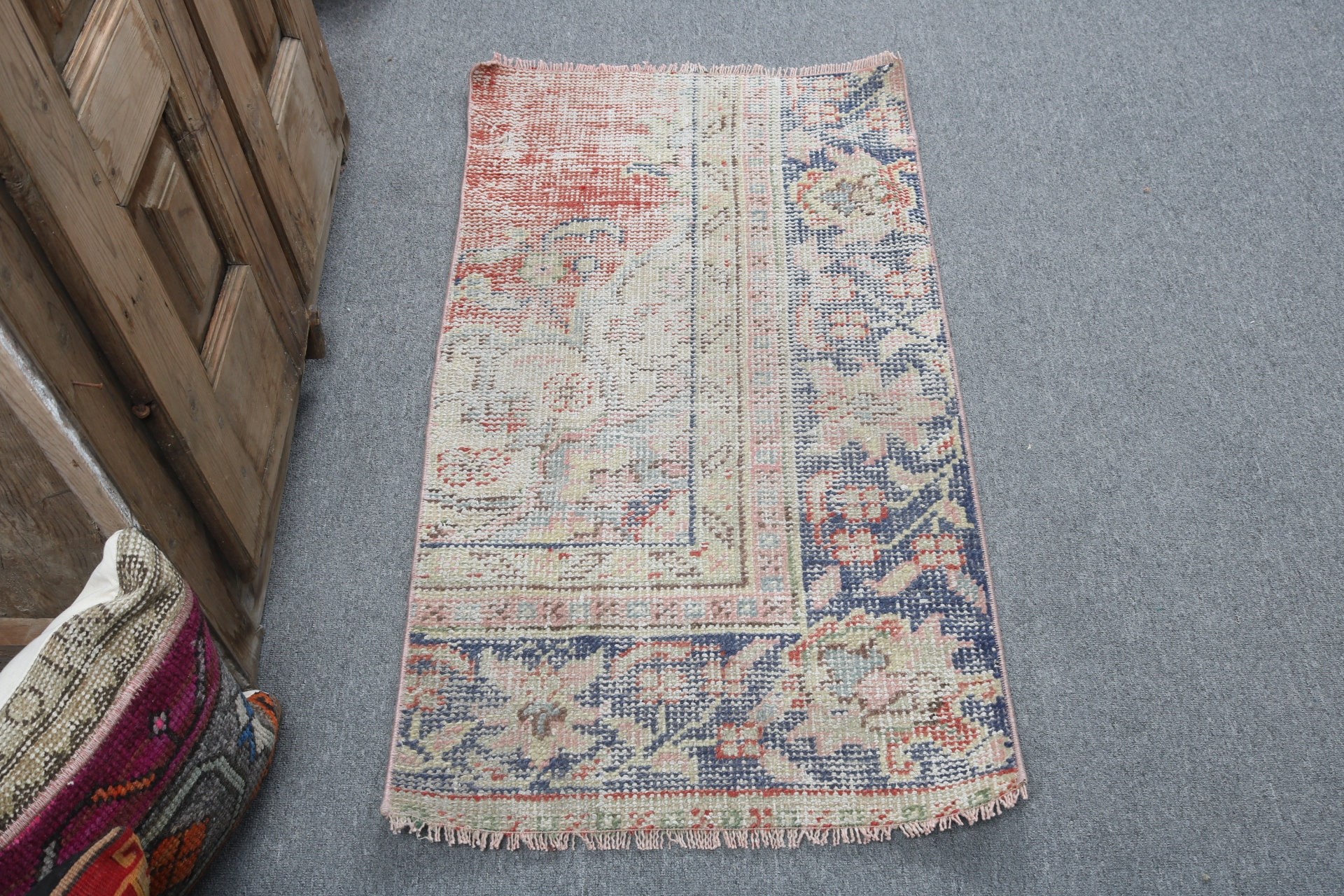 Nursery Rug, Floor Rugs, Vintage Rugs, Traditional Rug, 1.9x3.6 ft Small Rug, Home Decor Rug, Turkish Rugs, Car Mat Rugs, Green Antique Rug