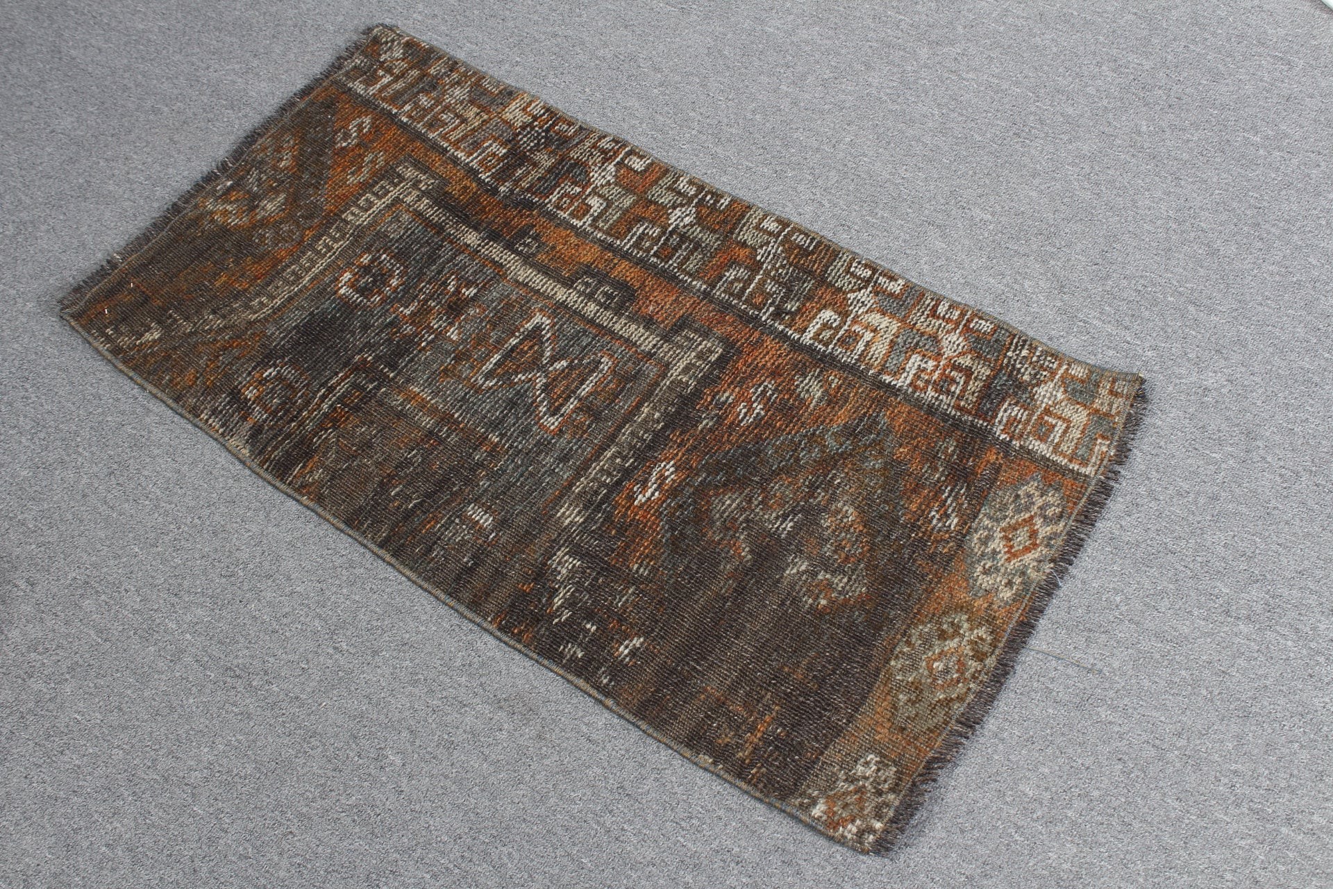 Brown Home Decor Rug, Bedroom Rug, Home Decor Rug, Vintage Rug, Turkish Rug, 1.6x3.1 ft Small Rug, Wall Hanging Rugs, Bath Rug, Aztec Rugs