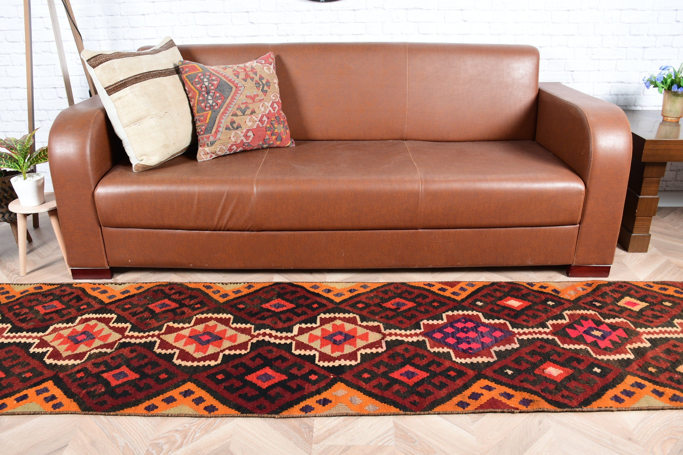 Ofis Halıları, Kilim, Türk Halısı, Siyah Soğuk Halı, Fas Halısı, Mutfak Halısı, Merdiven Halısı, Vintage Halı, 2,2x11,4 ft Yolluk Halısı