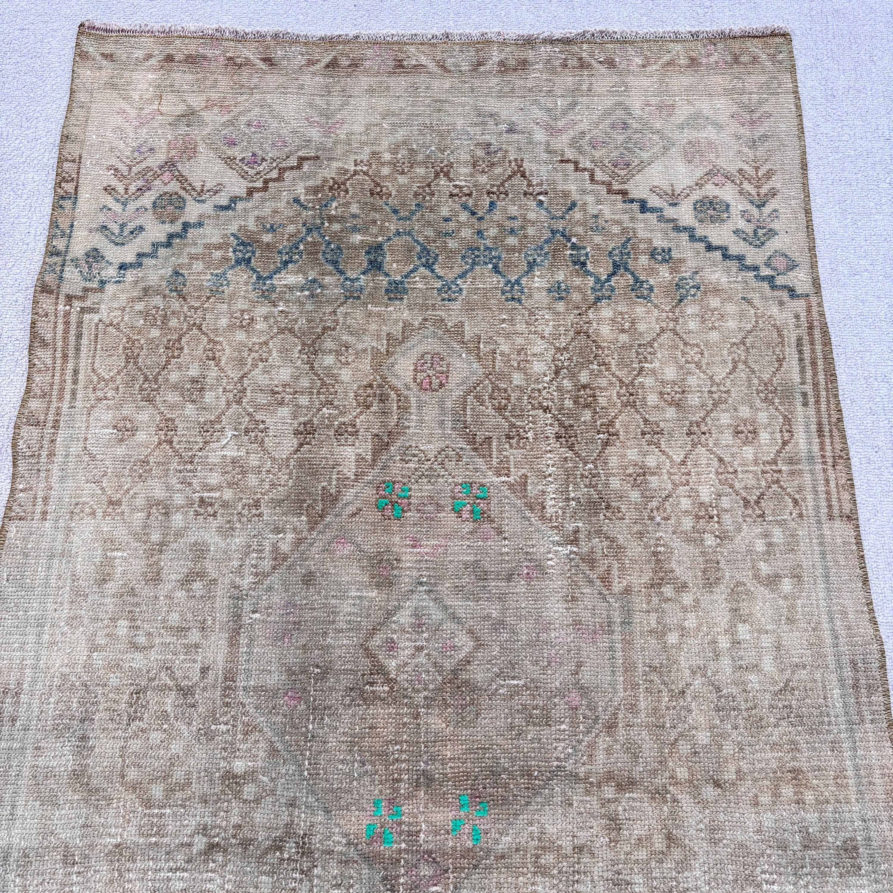 Vintage Halılar, Nötr Halı, 2.7x9 ft Runner Halı, Türk Halısı, Bej Düz Dokuma Halılar, Beni Ourain Runner için Halılar, Havalı Halı, Koridor Halıları