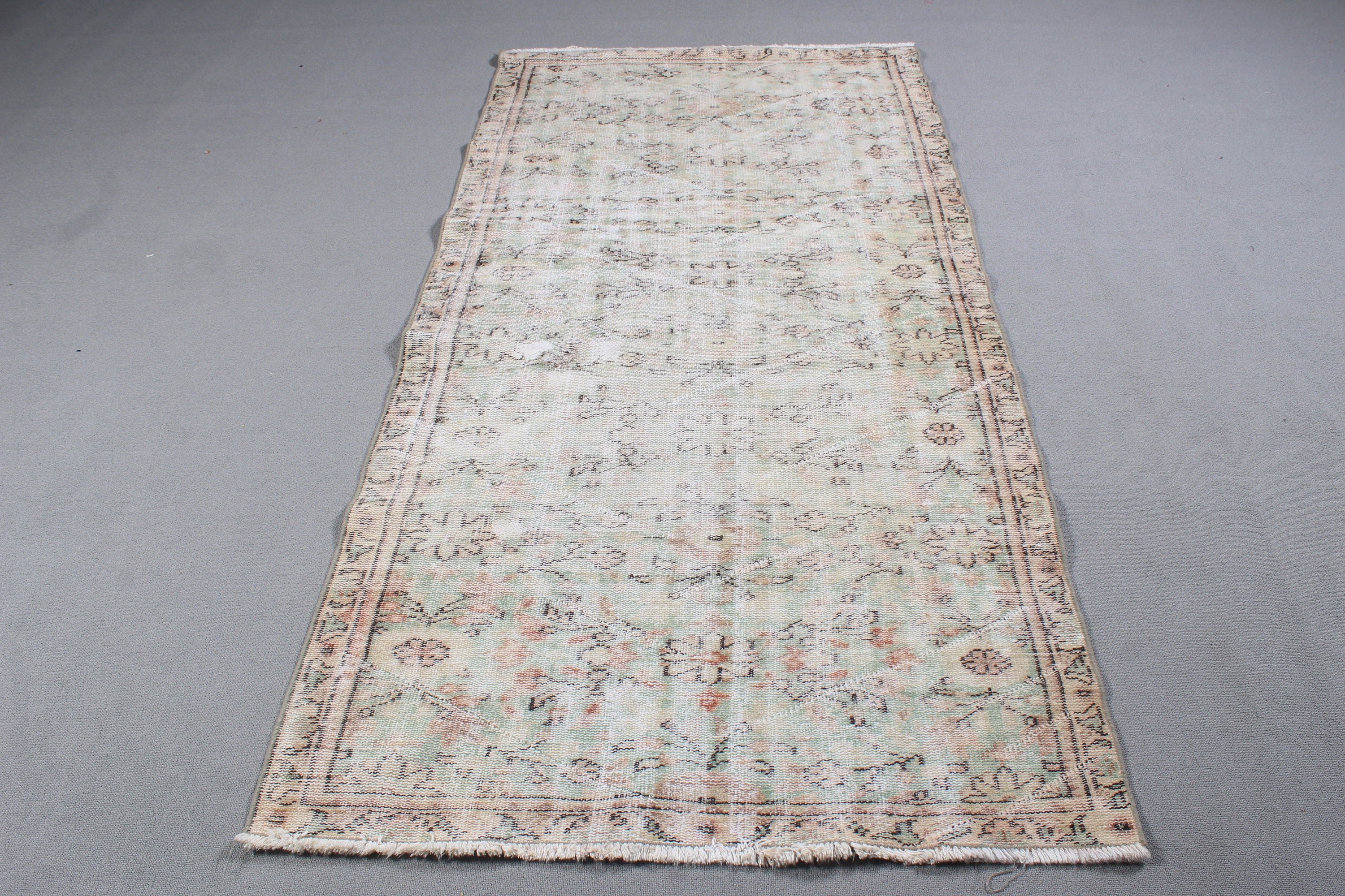 Oushak Rugs, Bedroom Rug, Rugs for Kitchen, Vintage Rug, Turkish Rugs, Beige Antique Rugs, Flatweave Rug, Indoor Rug, 3.8x7.4 ft Area Rugs