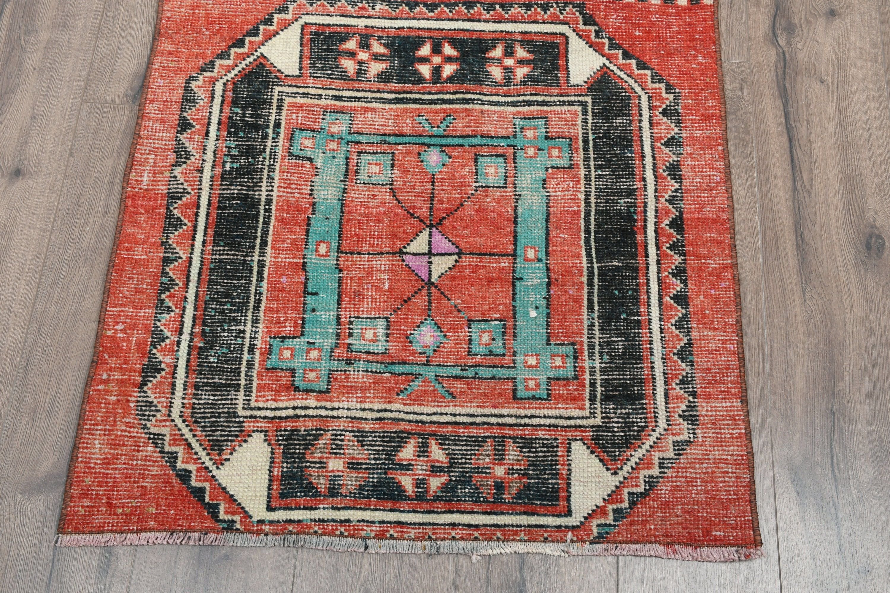 Vintage Rugs, Red Home Decor Rug, Antique Rug, Bedroom Rugs, Kitchen Rugs, 2.9x8.1 ft Runner Rug, Rugs for Corridor, Art Rugs, Turkish Rugs