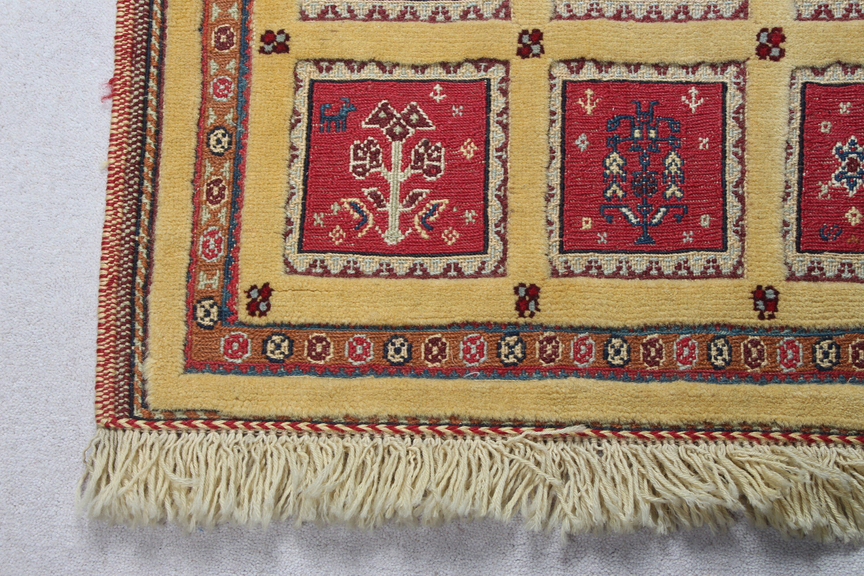 Turkish Rugs, Door Mat Rugs, Turkey Rugs, Moroccan Rug, Yellow Oushak Rugs, 2.1x2.9 ft Small Rugs, Bedroom Rug, Floor Rug, Vintage Rugs