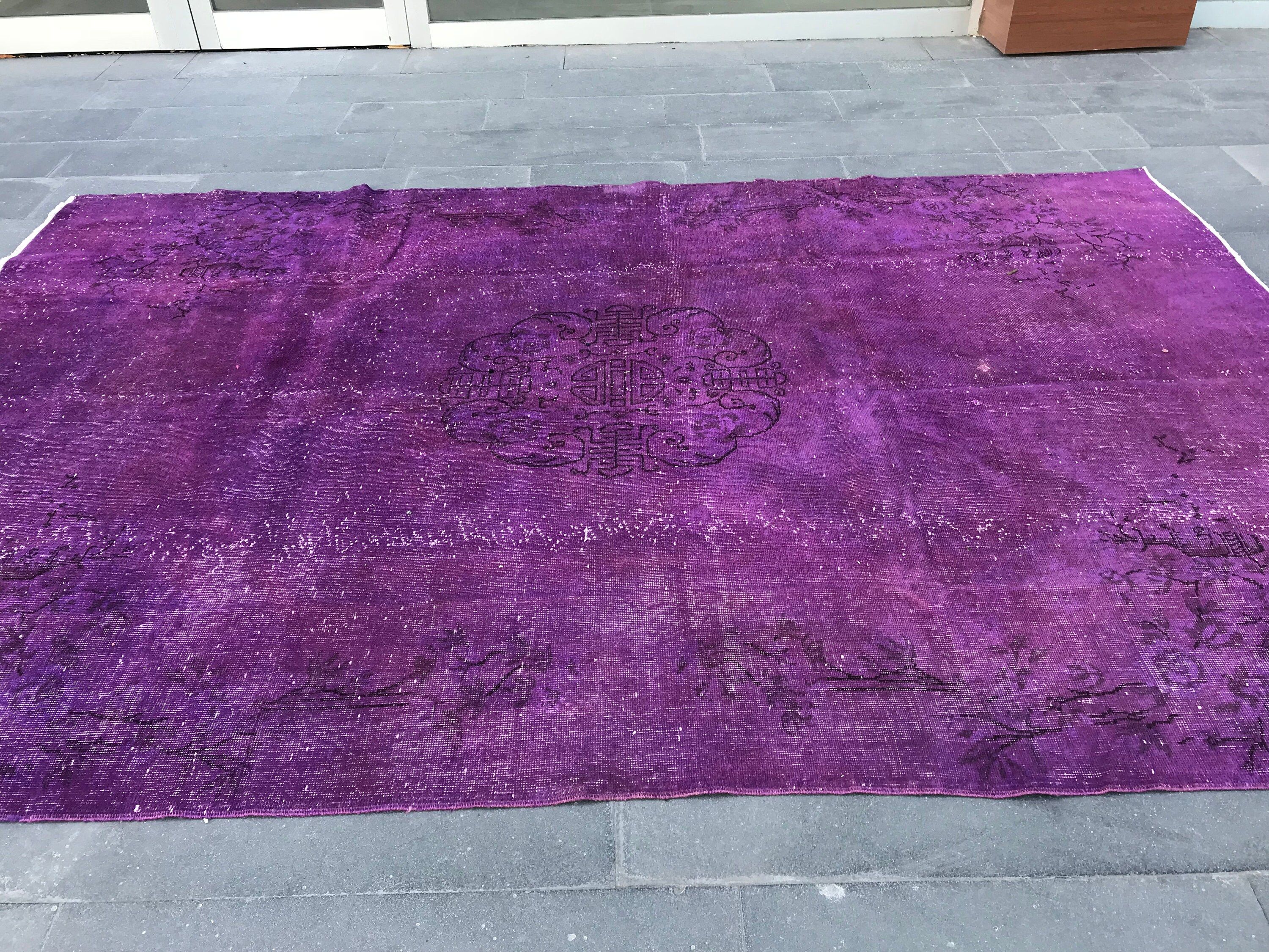 Cool Rug, Rugs for Saloon, Turkish Rug, 7x10.9 ft Oversize Rugs, Vintage Rug, Purple Cool Rug, Home Decor Rug, Salon Rug, Living Room Rugs