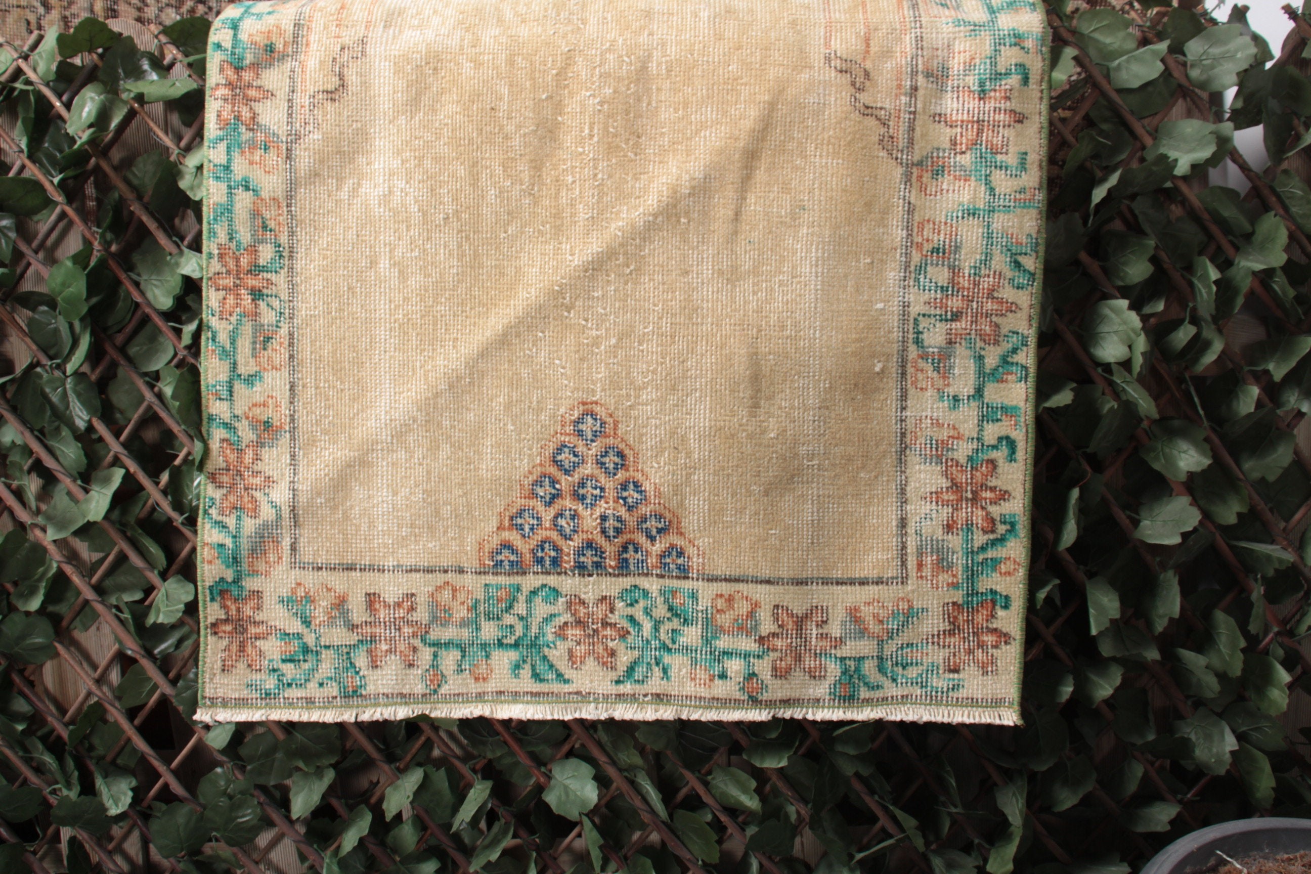 Küçük Alan Halısı, Yeşil Yün Halı, Türk Halısı, 2,6x4,8 ft Küçük Halı, Yün Halılar, Boho Halı, Soğuk Halı, Banyo Halıları, Giriş Halısı, Vintage Halı