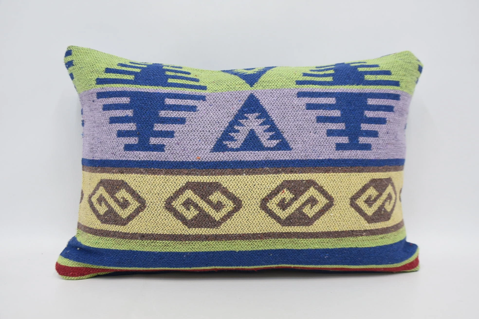 16"x24" Purple Pillow, Decorative Throw Cushion, Kilim Pillow, Sofa Bolster Cushion Case, Turkish Kilim Pillow, Kilim Cushion Sham