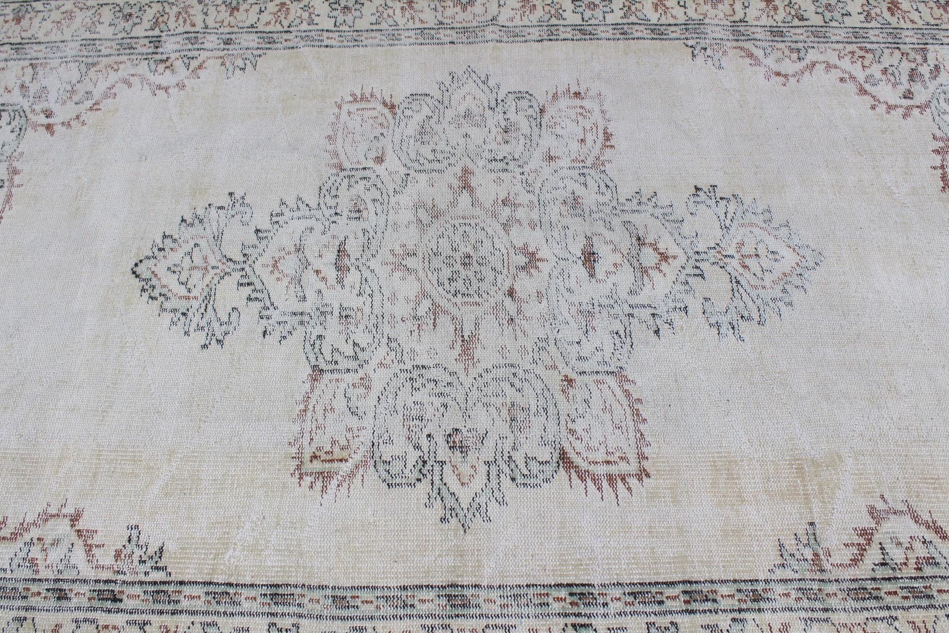 Anadolu Halısı, 5.1x8.6 ft Büyük Halı, Bej Anadolu Halısı, Oturma Odası Halısı, Salon Halısı, Vintage Halılar, Türk Halısı, Yer Halısı, Sanat Halısı