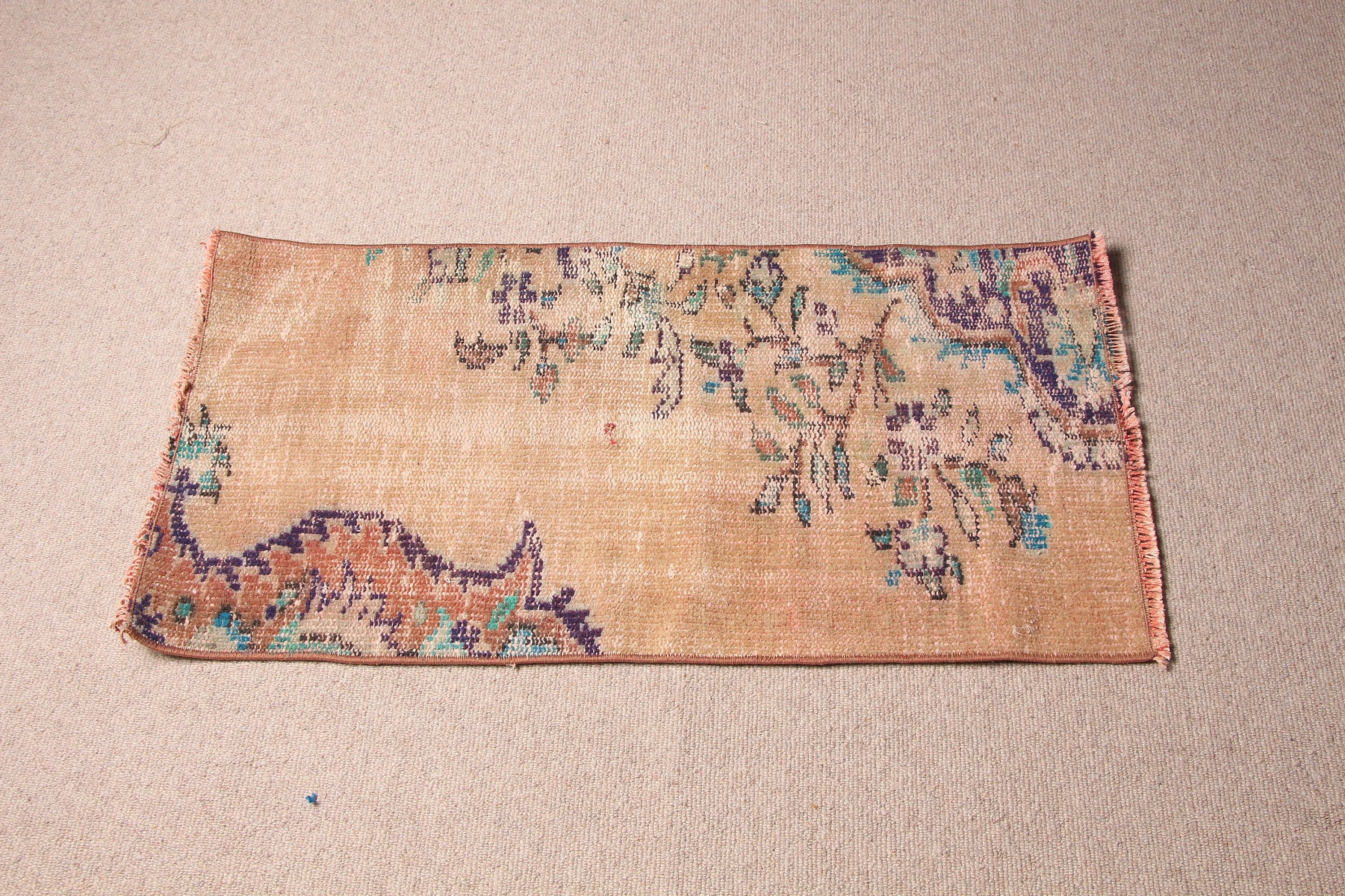 Çocuk Odası Halıları, Kahverengi Havalı Halı, Havalı Halılar, Oryantal Halı, 1,6x3,2 ft Küçük Halı, Vintage Halı, Çocuk Odası Halıları, Mutfak Halısı, Türk Halıları