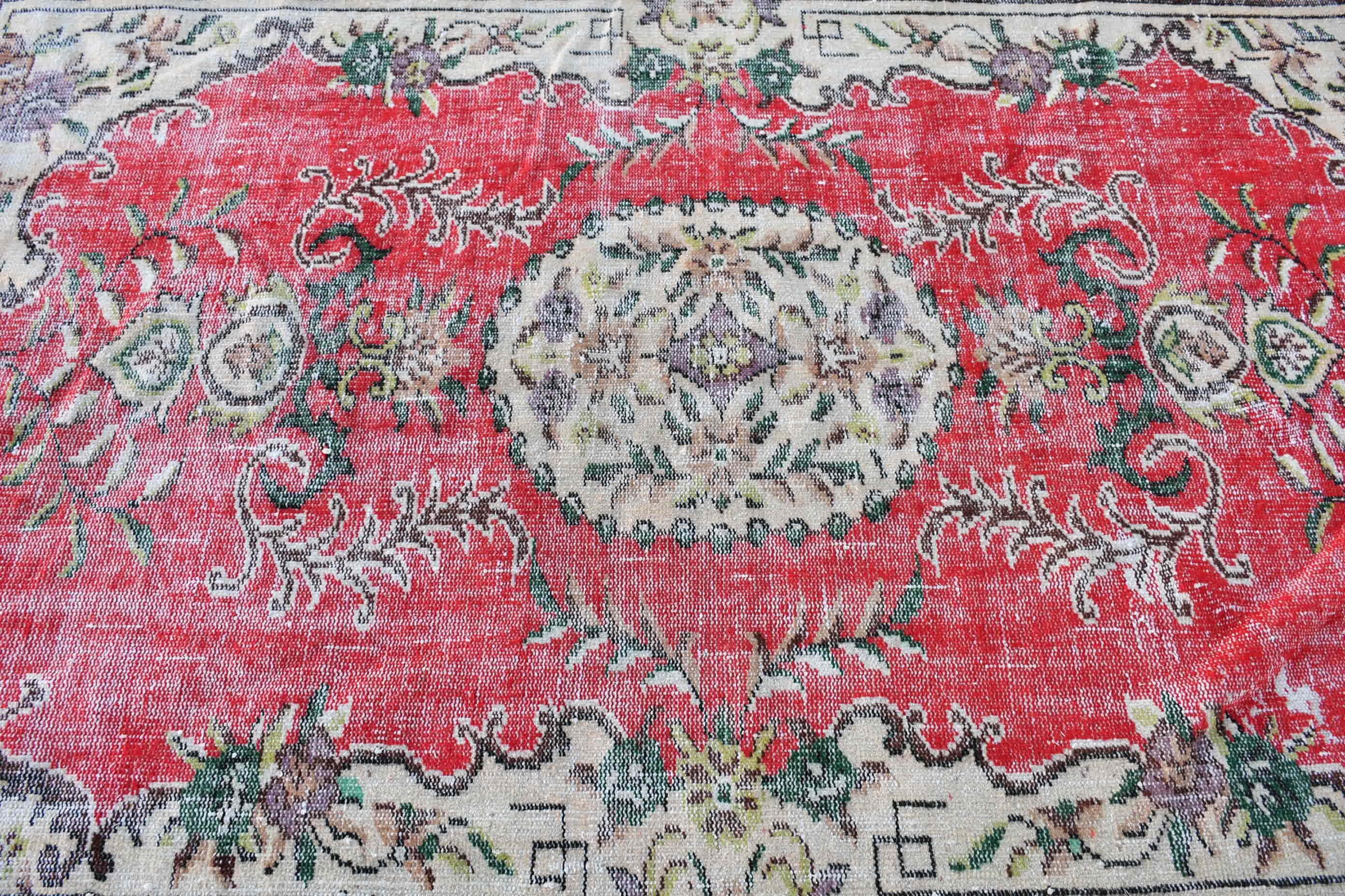 Home Decor Rug, Living Room Rug, Moroccan Rug, 5.4x8.9 ft Large Rugs, Dining Room Rugs, Vintage Rugs, Turkish Rugs, Red Moroccan Rug