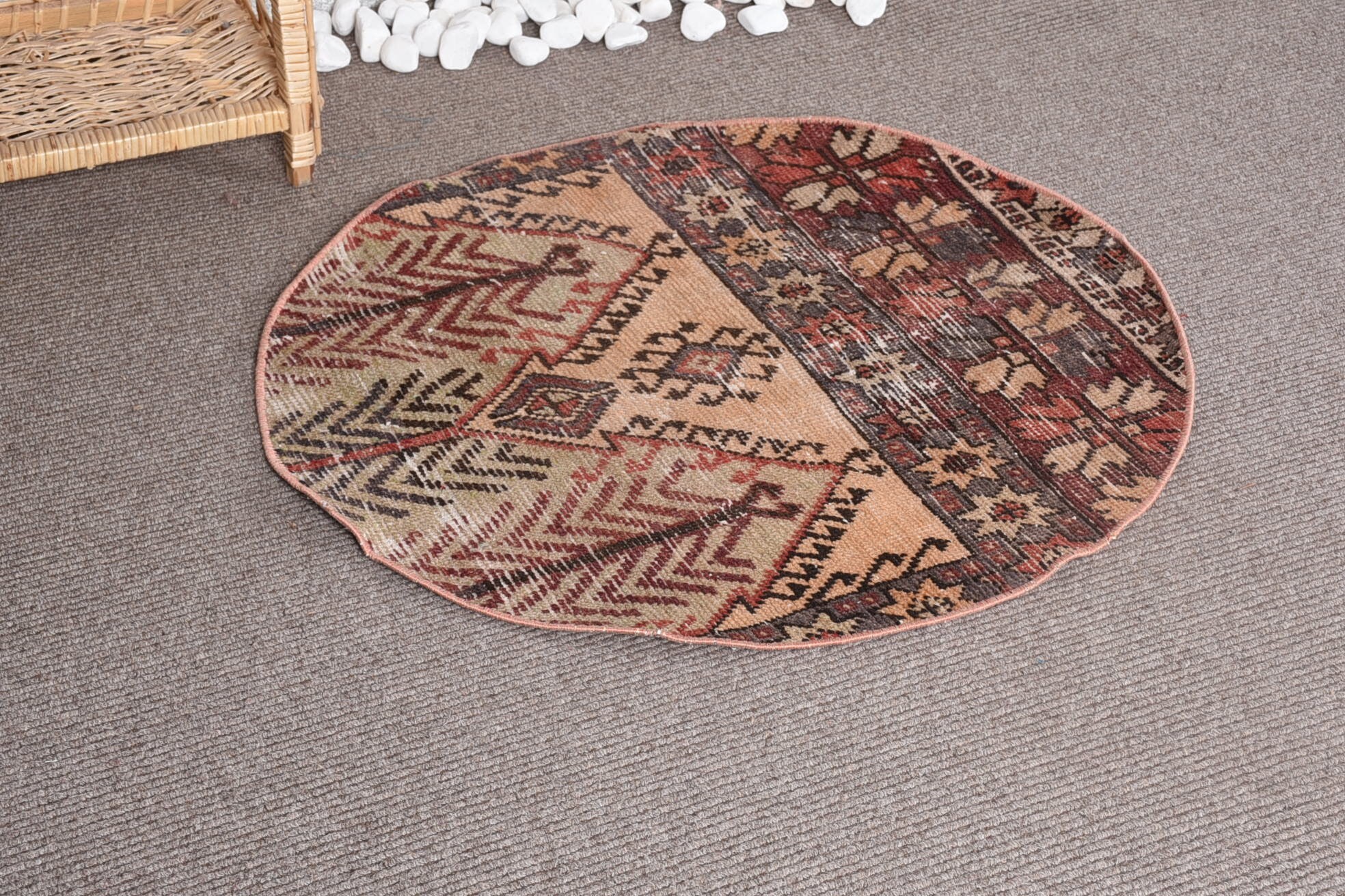 Outdoor Rugs, Bedroom Rug, Colorful Rug, Home Decor Rug, Turkish Rugs, Vintage Rug, 2.7x2.7 ft Small Rugs, Kitchen Rugs, Rugs for Entry