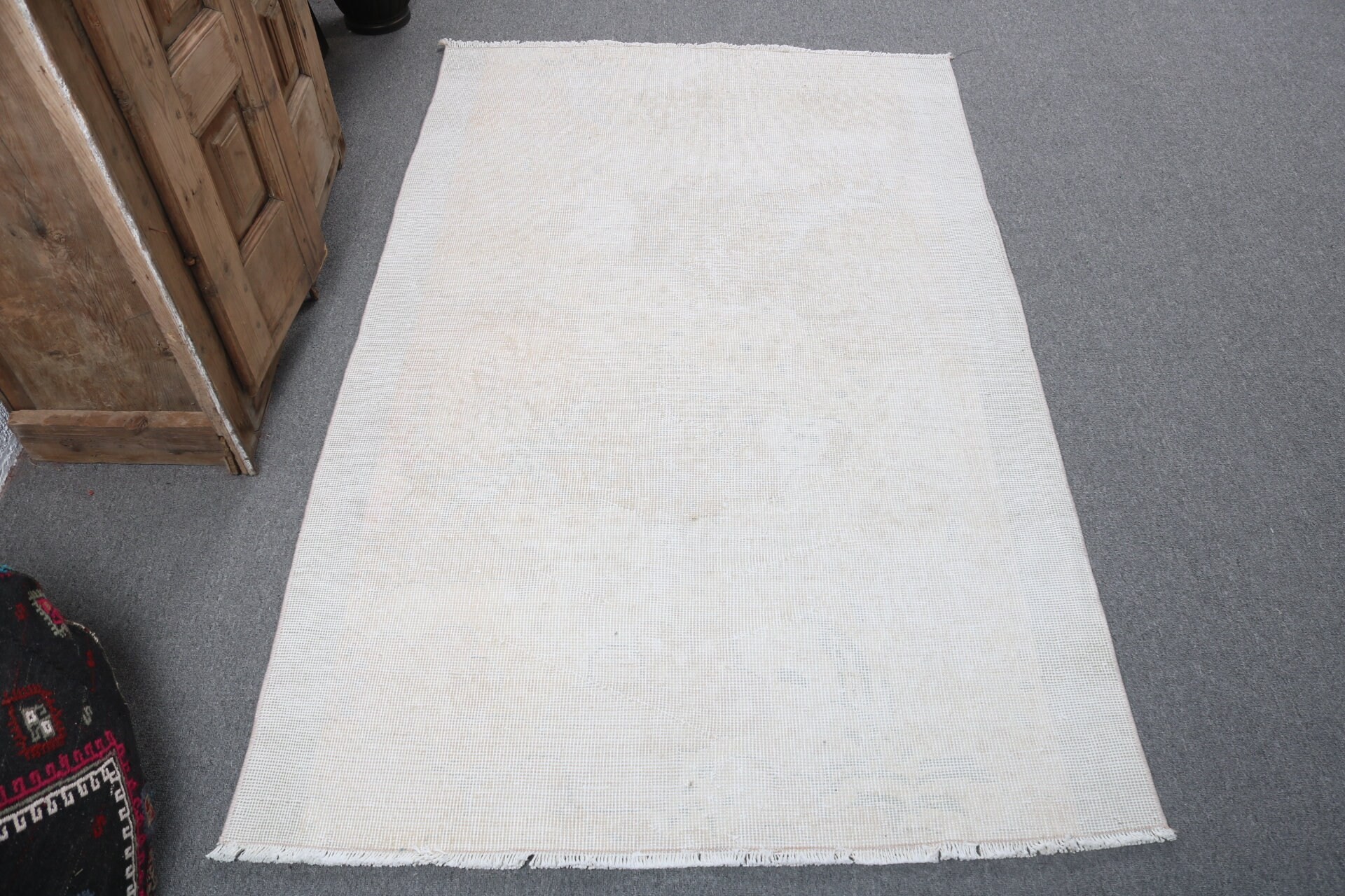 3.7x6 ft Aksan Halıları, Ofis Halısı, Yün Halıları, Mutfak Halıları, Vintage Halı, Çocuk Odası Halıları, Çocuk Odası Halıları, Bej Boho Halıları, Türk Halıları