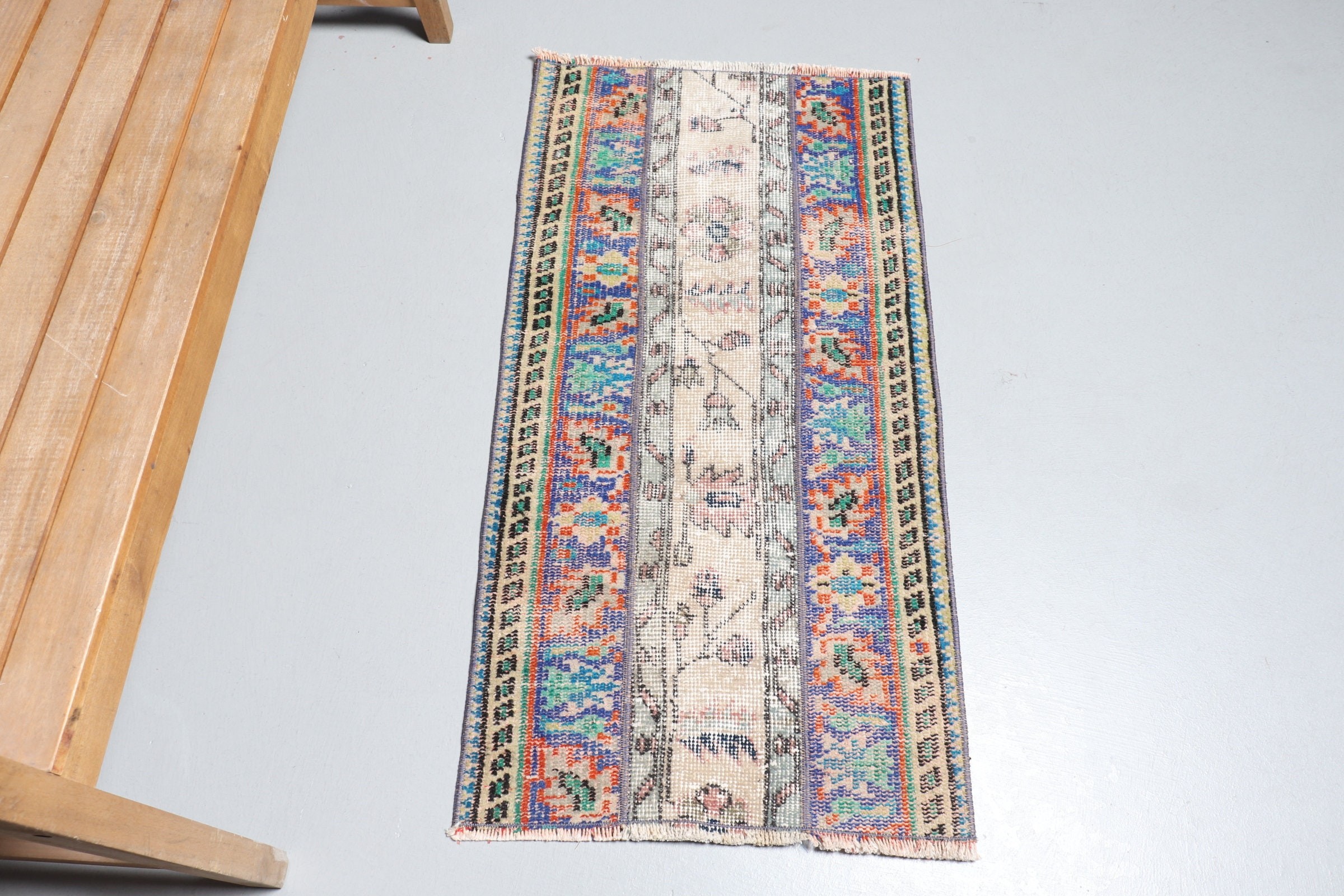 Türk Halısı, Ev Dekorasyonu Halısı, Çocuk Odası Halıları, Mutfak Halıları, 1.8x3.5 ft Küçük Halılar, Mavi Anadolu Halısı, Yer Halıları, Vintage Halı, Banyo Halısı