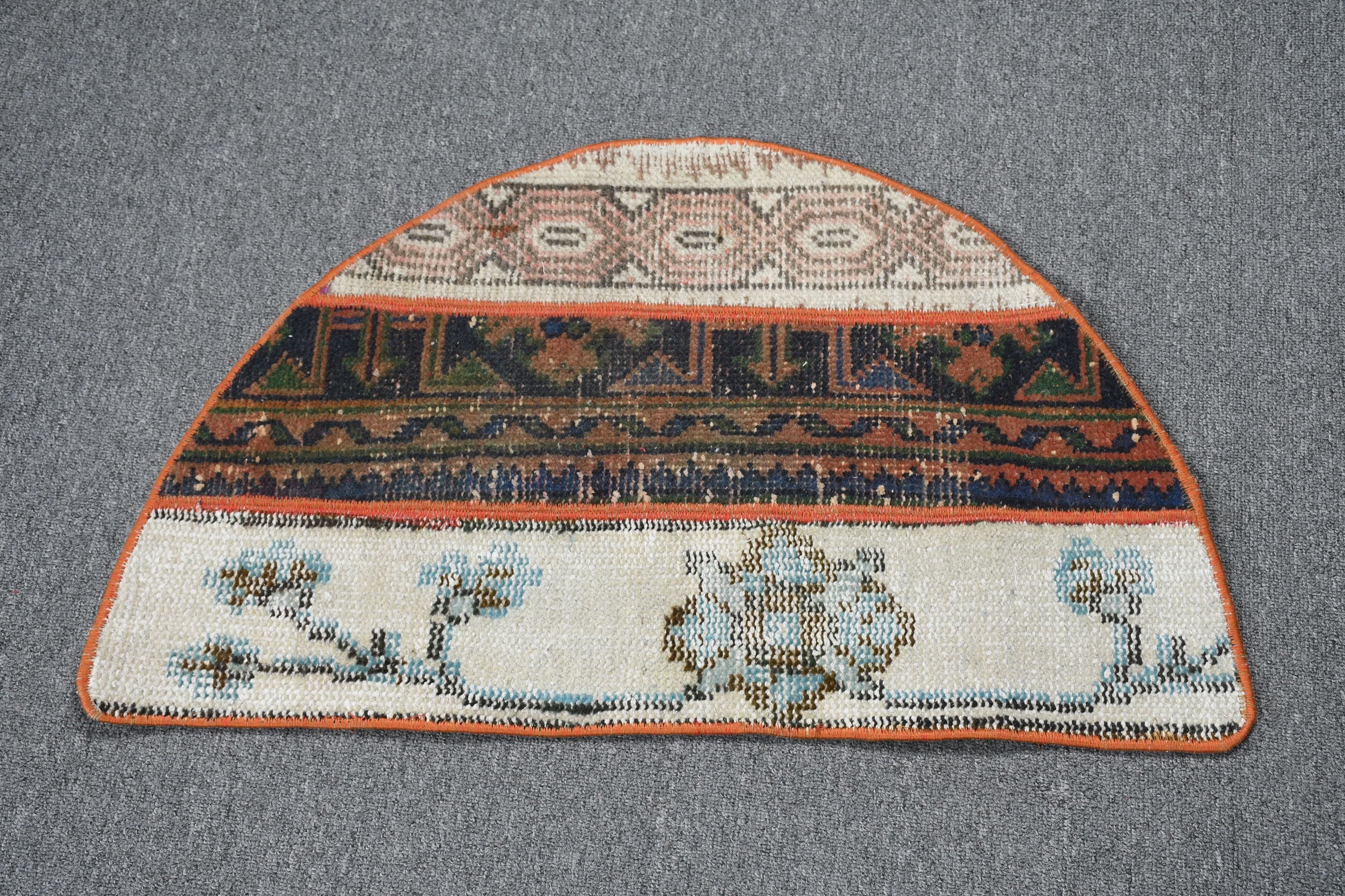 Turkish Rug, Bedroom Rug, Ethnic Rug, 1.5x2.5 ft Small Rug, Beige Kitchen Rug, Rugs for Bedroom, Vintage Rug, Floor Rug