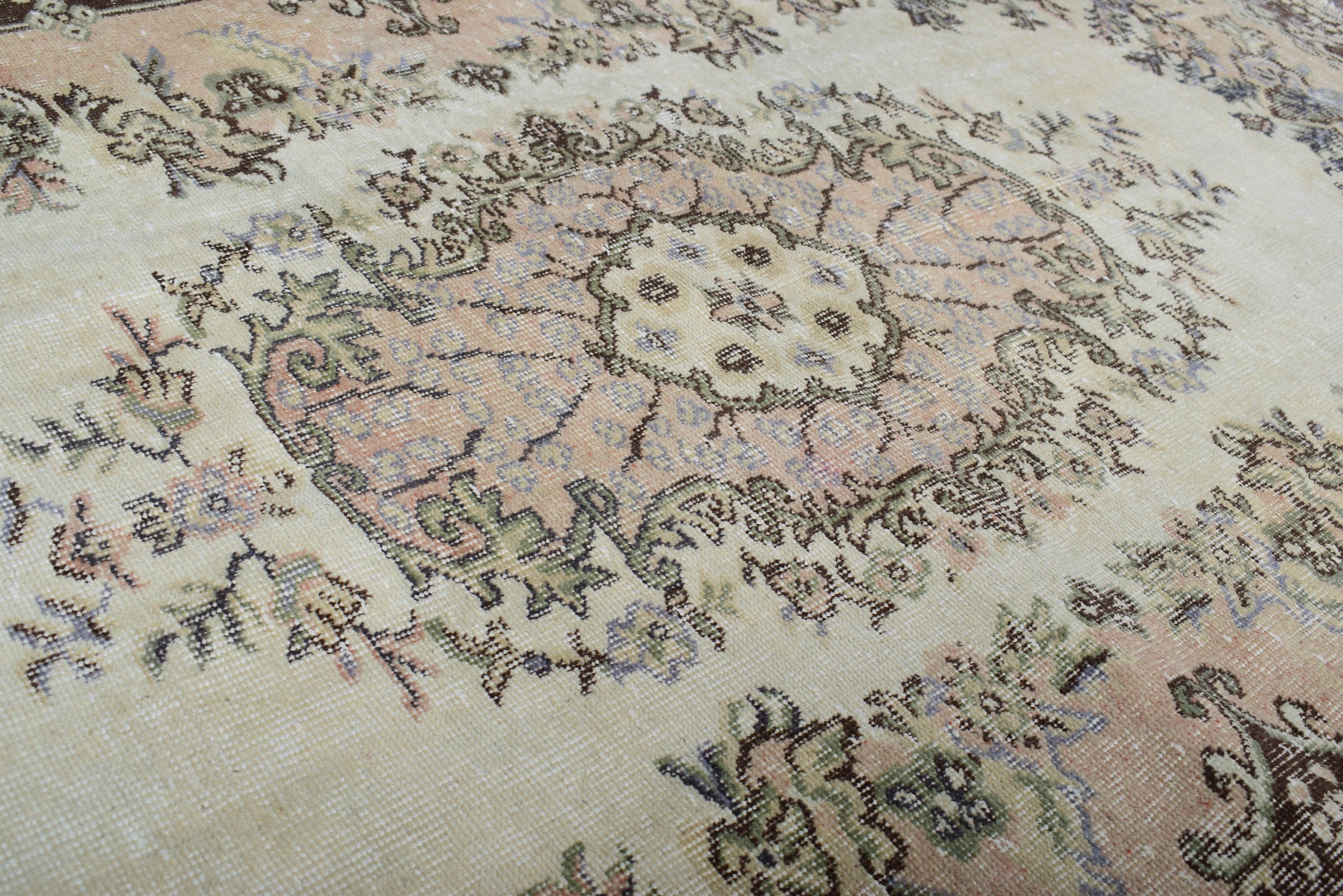 Boho Halı, Fas Halısı, Bej Açıklama Halıları, Yatak Odası Halısı, Vintage Alan Halıları, Vintage Halı, 3.8x6.7 ft Alan Halıları, Türk Halısı, Açıklama Halısı