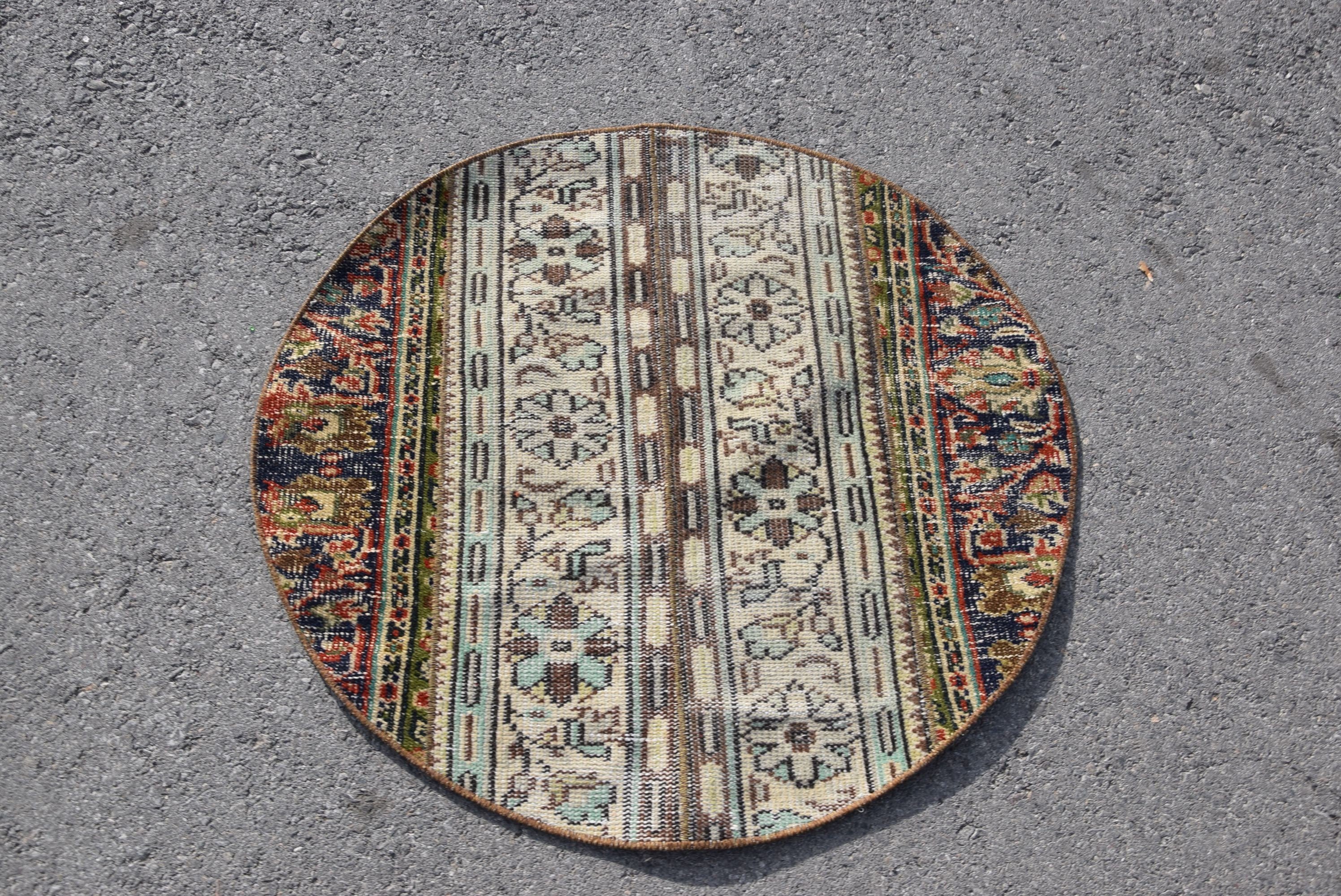 Oryantal Halı, Paspas Halıları, 3x3 ft Küçük Halılar, Vintage Halı, Bej Oryantal Halı, Antika Halılar, Mutfak Halıları, Kapı Paspas Halısı, Türk Halısı