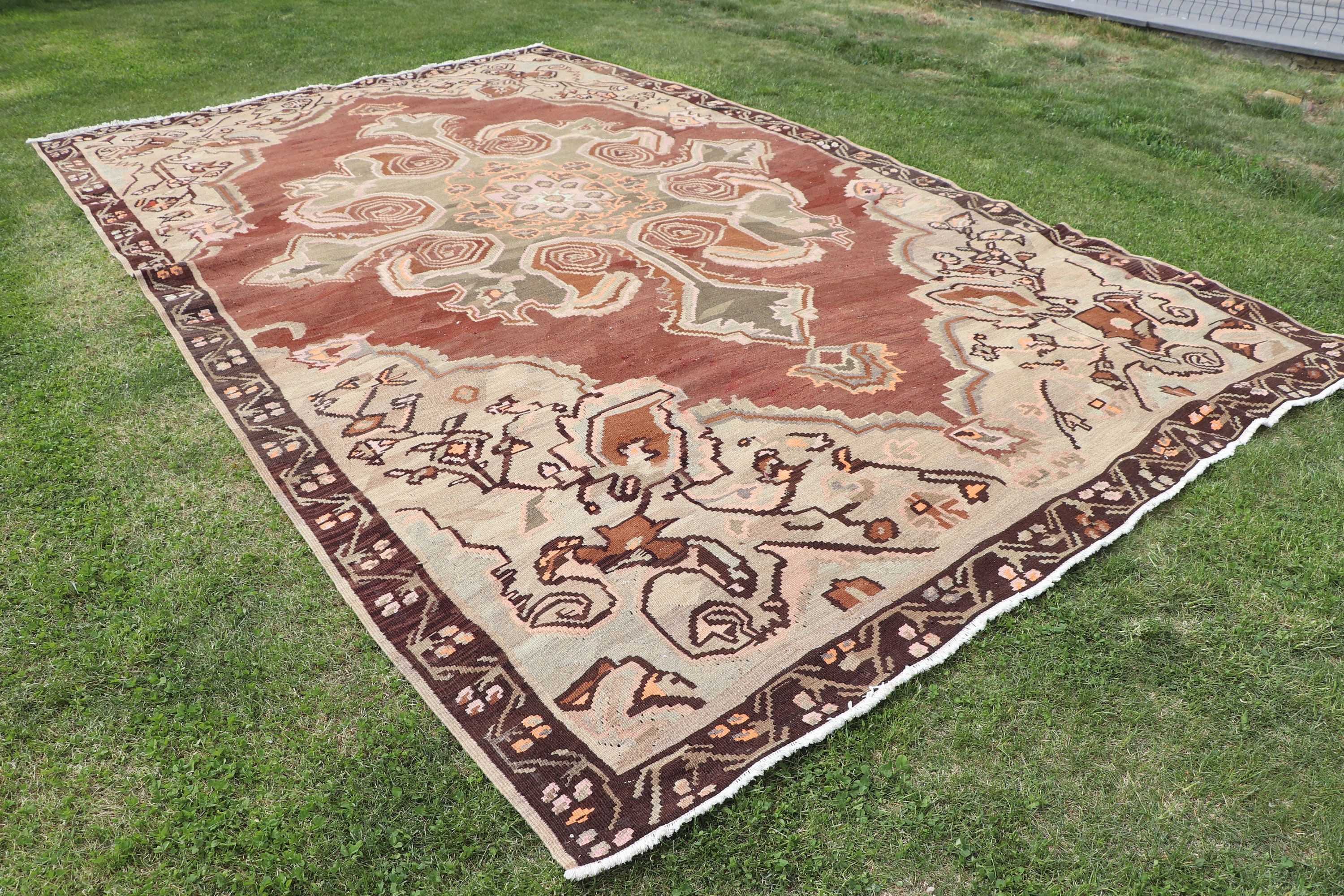 Oversize Vintage Rug, Vintage Rugs, Bedroom Rug, Bronze Home Decor Rug, 8.1x13.6 ft Oversize Rug, Turkish Rugs, Outdoor Rugs, Antique Rug