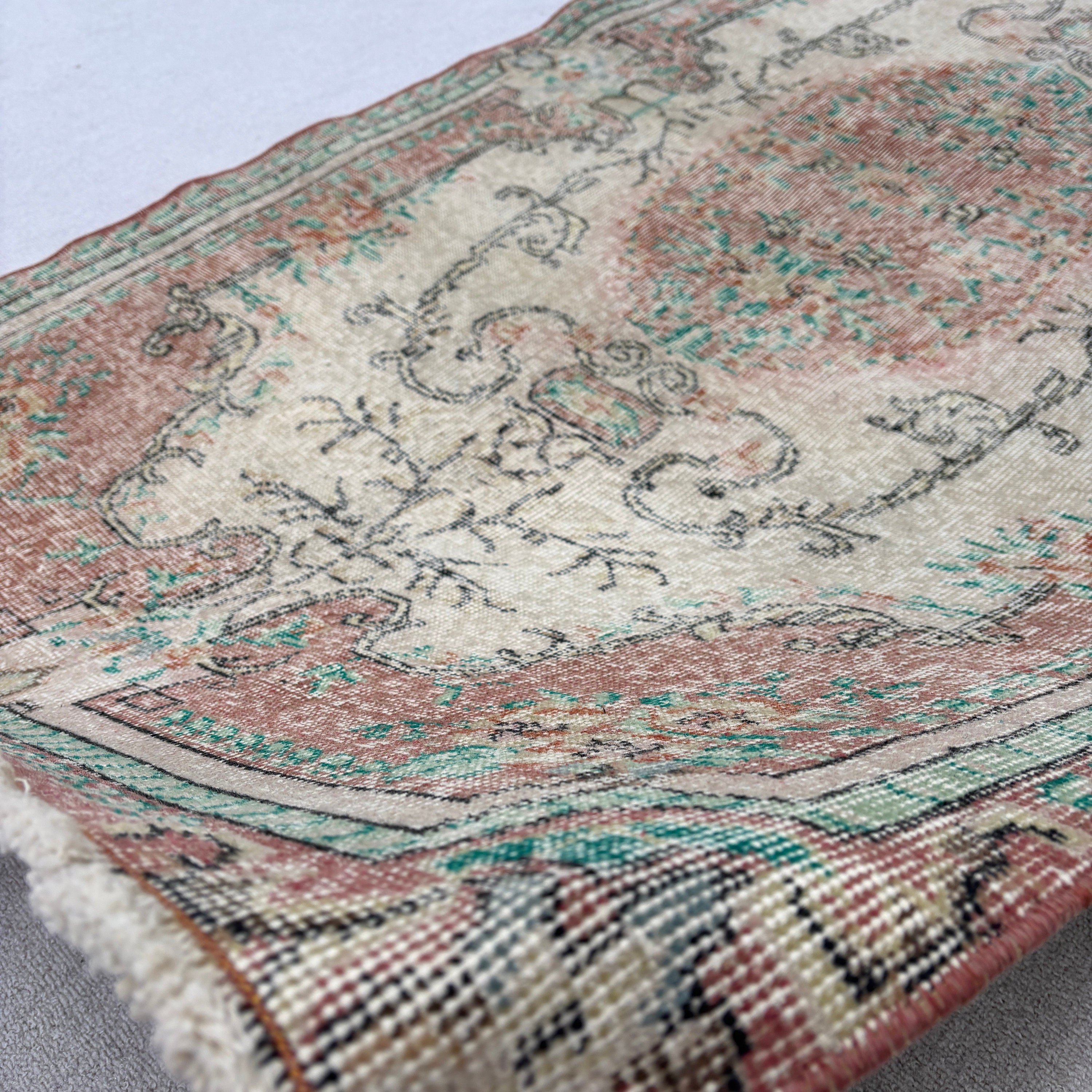 Egzotik Halı, Türk Halısı, El Dokuma Halılar, 3,6x6,7 ft Alan Halıları, Bej Boho Halısı, Vintage Halılar, Lüks Halılar, Yemek Odası Halısı, Çocuk Halısı