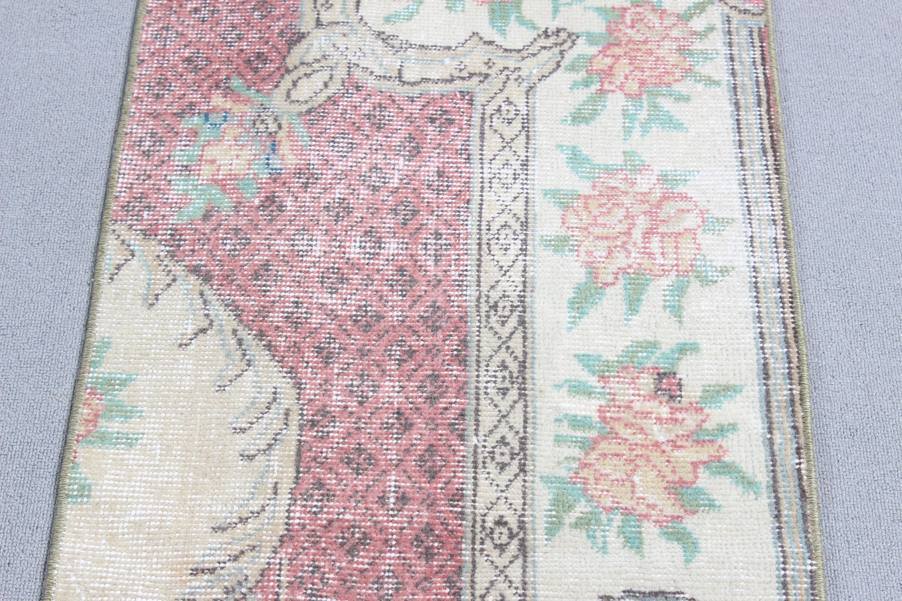 Vintage Halılar, El Dokuma Halı, Boho Halılar, Araba Paspas Halısı, Nötr Halı, 1.7x3.3 ft Küçük Halı, Bej Ev Dekor Halısı, Çocuk Halıları, Türk Halıları