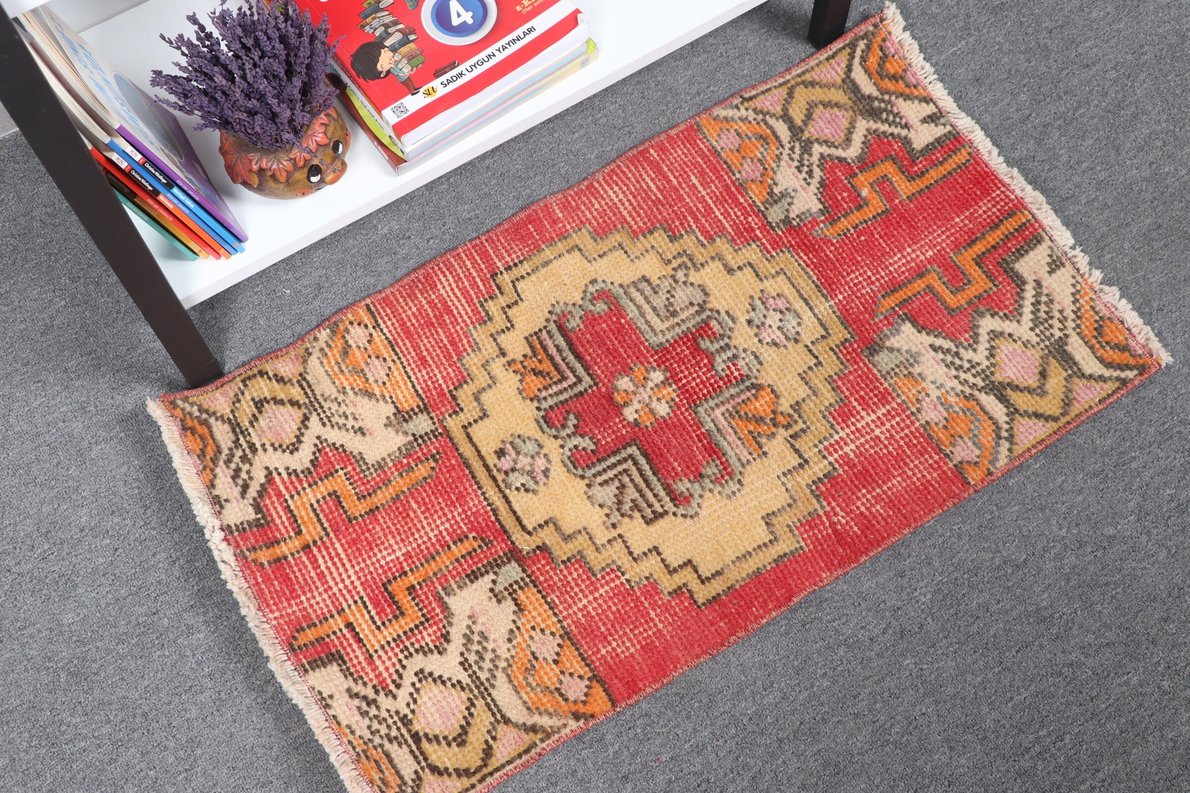 Bedroom Rug, Kitchen Rug, Rugs for Nursery, Cool Rug, Wall Hanging Rugs, Vintage Rugs, Turkish Rug, Red  1.4x2.6 ft Small Rug