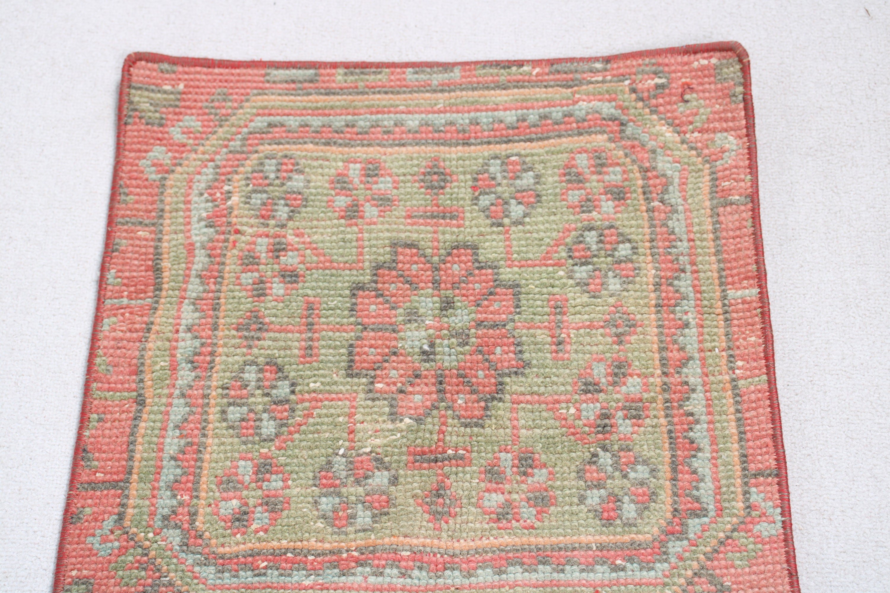 Yün Halı, Pembe Ev Dekor Halısı, Banyo Halıları, Türk Halıları, Çocuk Halısı, Nötr Halı, 1.6x3.3 ft Küçük Halı, Paspas Halısı, Vintage Halı